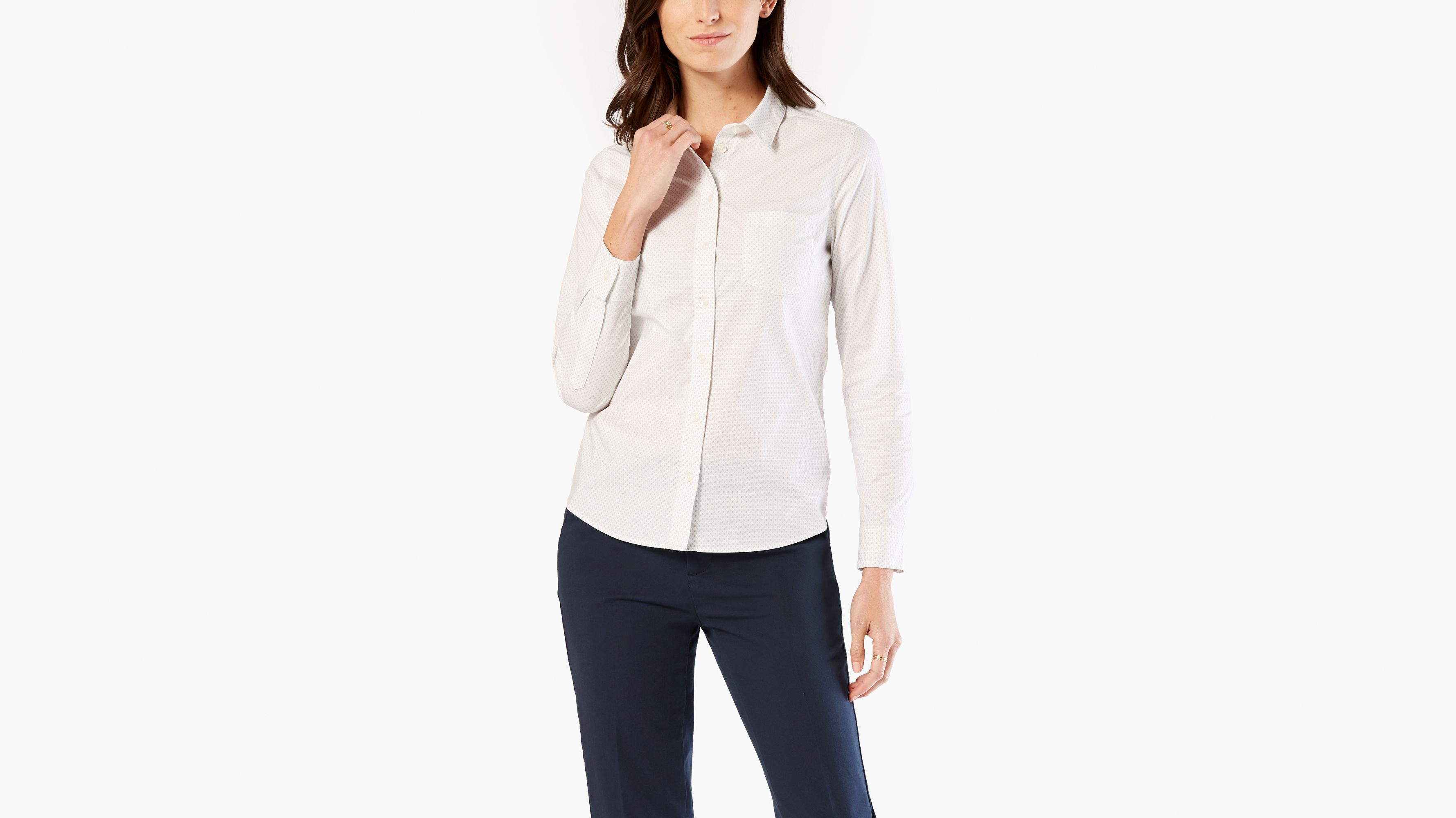 Image of Dockers Poplin Work Dress Shirt - Women's M