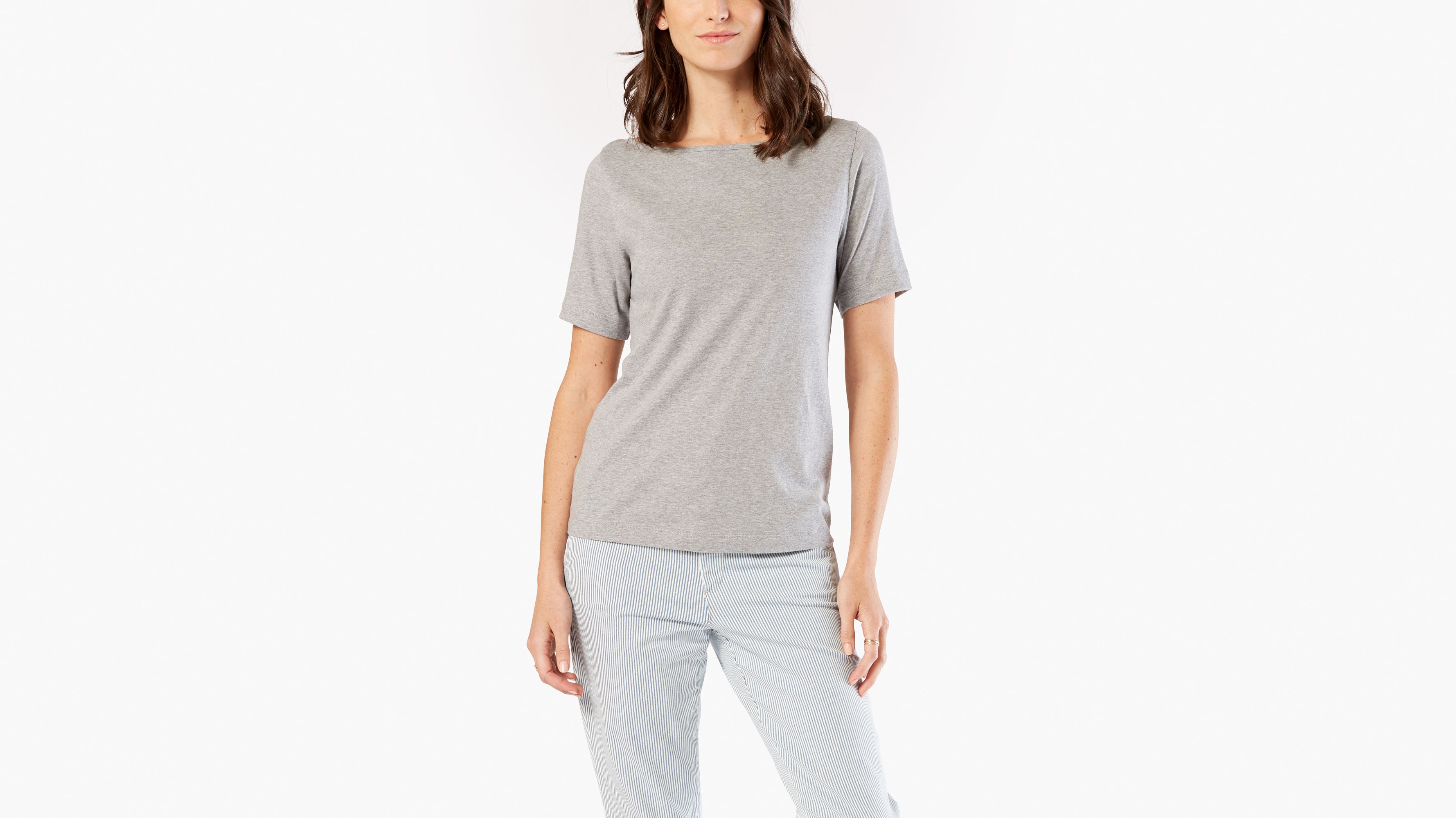 Image of Dockers Half-sleeve Boatneck Shirt - Women's L