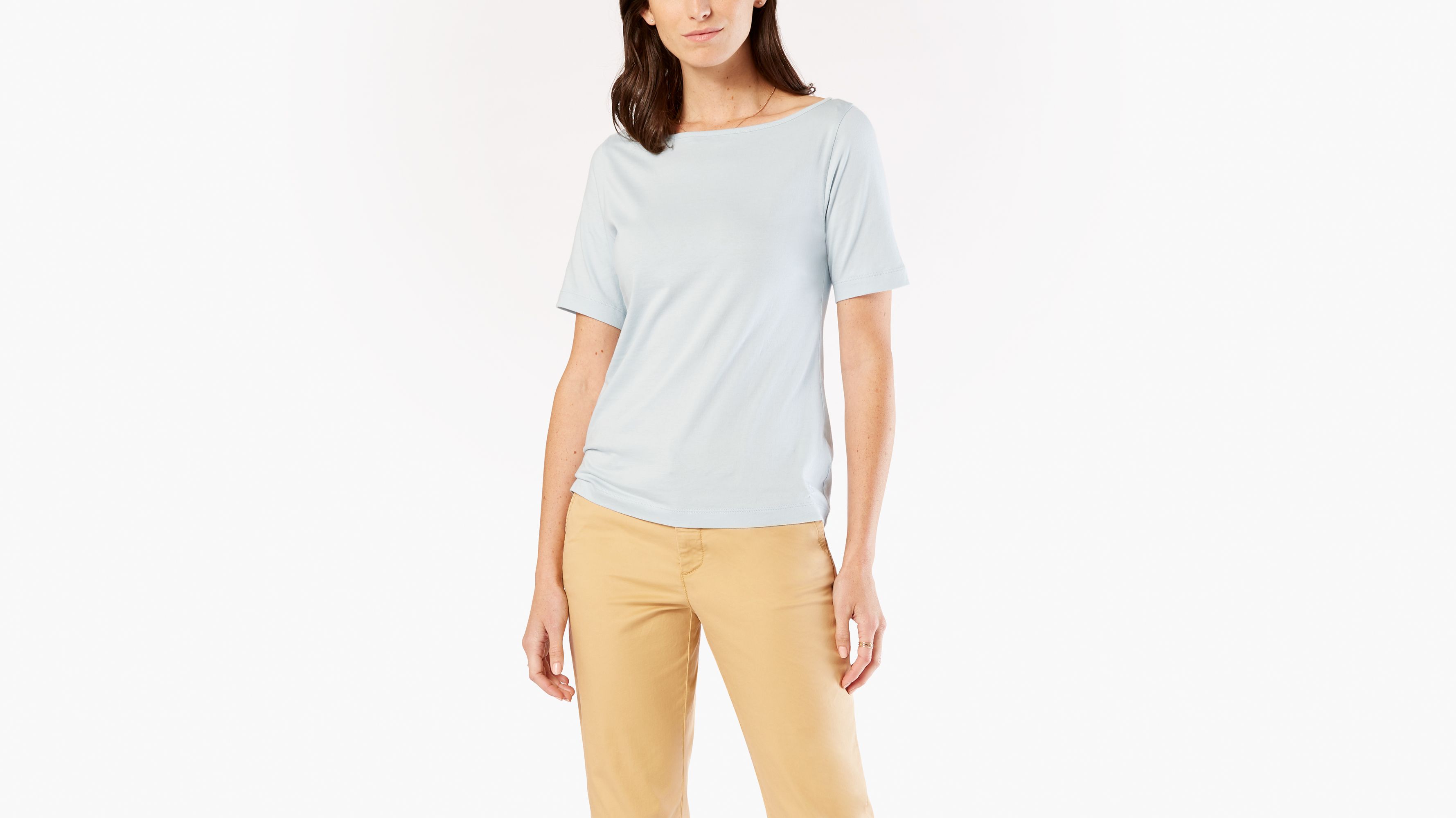 Image of Dockers Half-sleeve Boatneck Shirt - Women's M