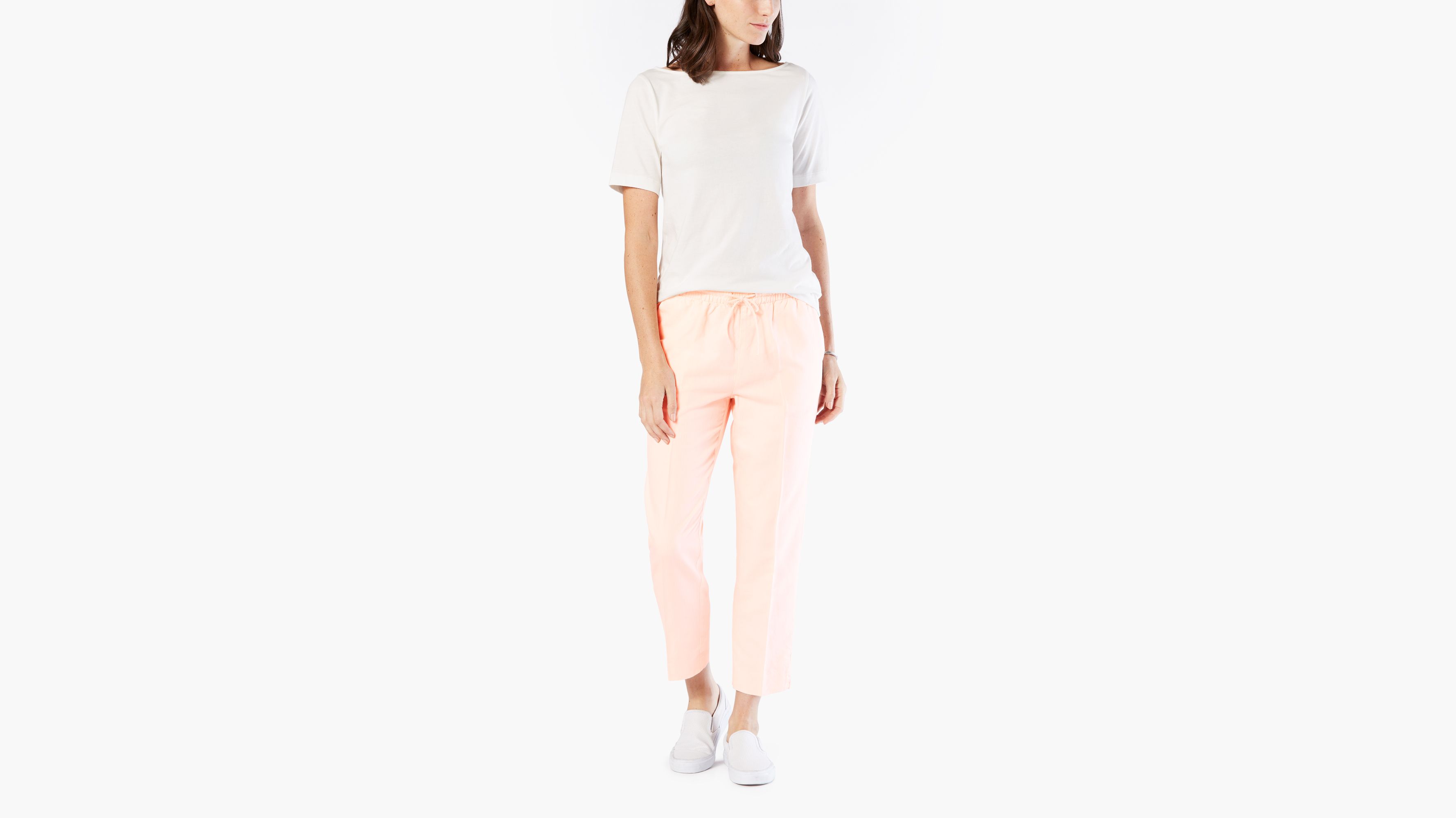 Image of Dockers Elastic Waist Crop Pants - Women's M