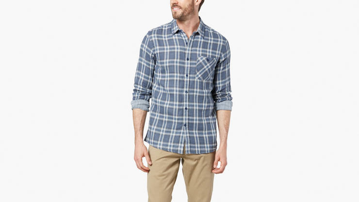Dockers® Alpha Double Weave Button-Up Shirt, Slim Fit