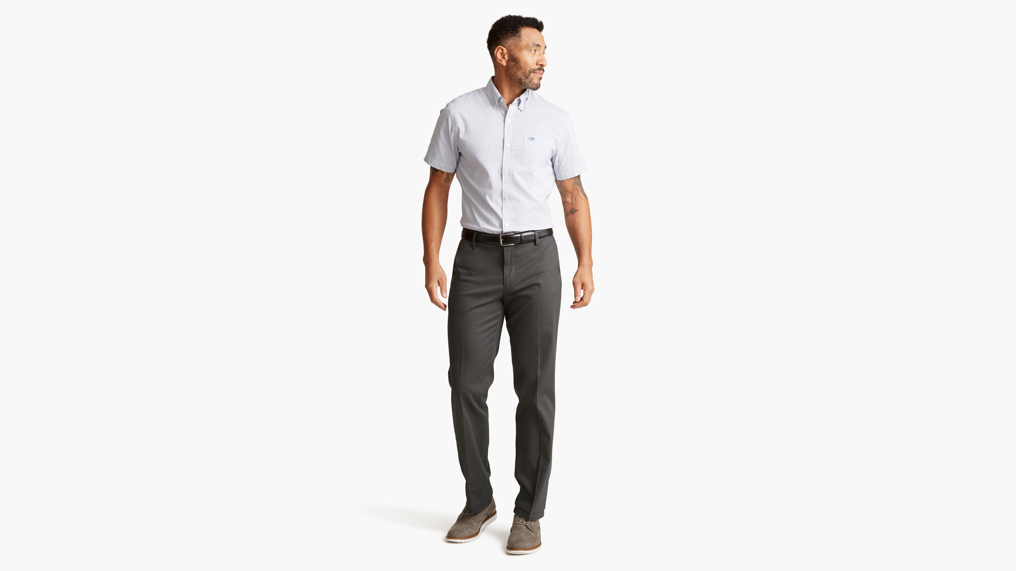 khaki pants grey