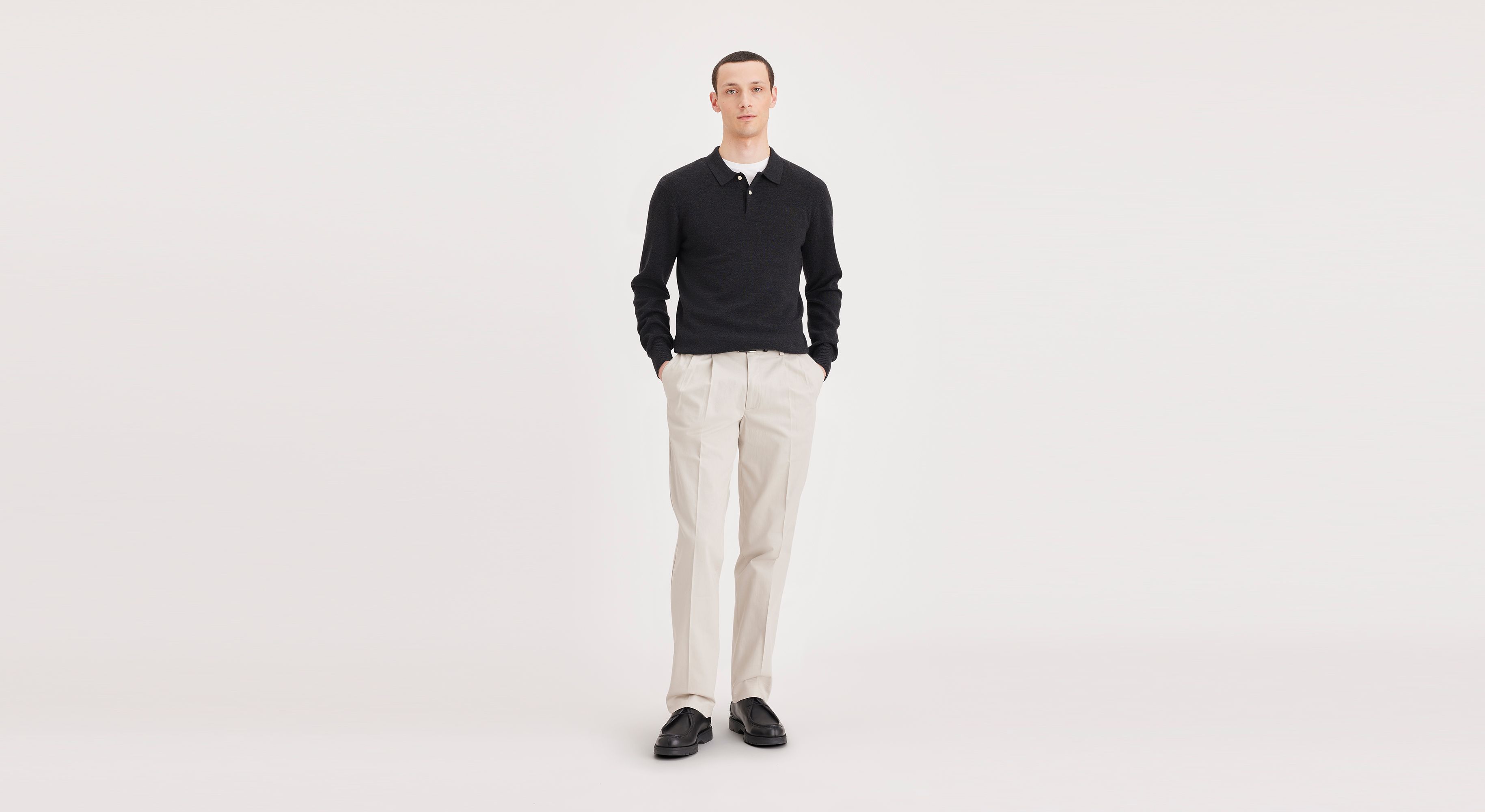 dockers signature khaki pleated pants classic fit