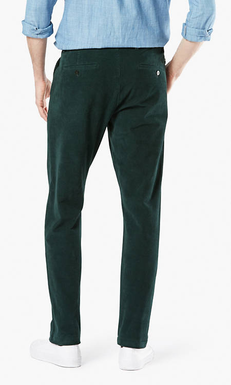 Dockers Alpha Men S Corduroy Chino Pants Slim Fit Green Dockers Us