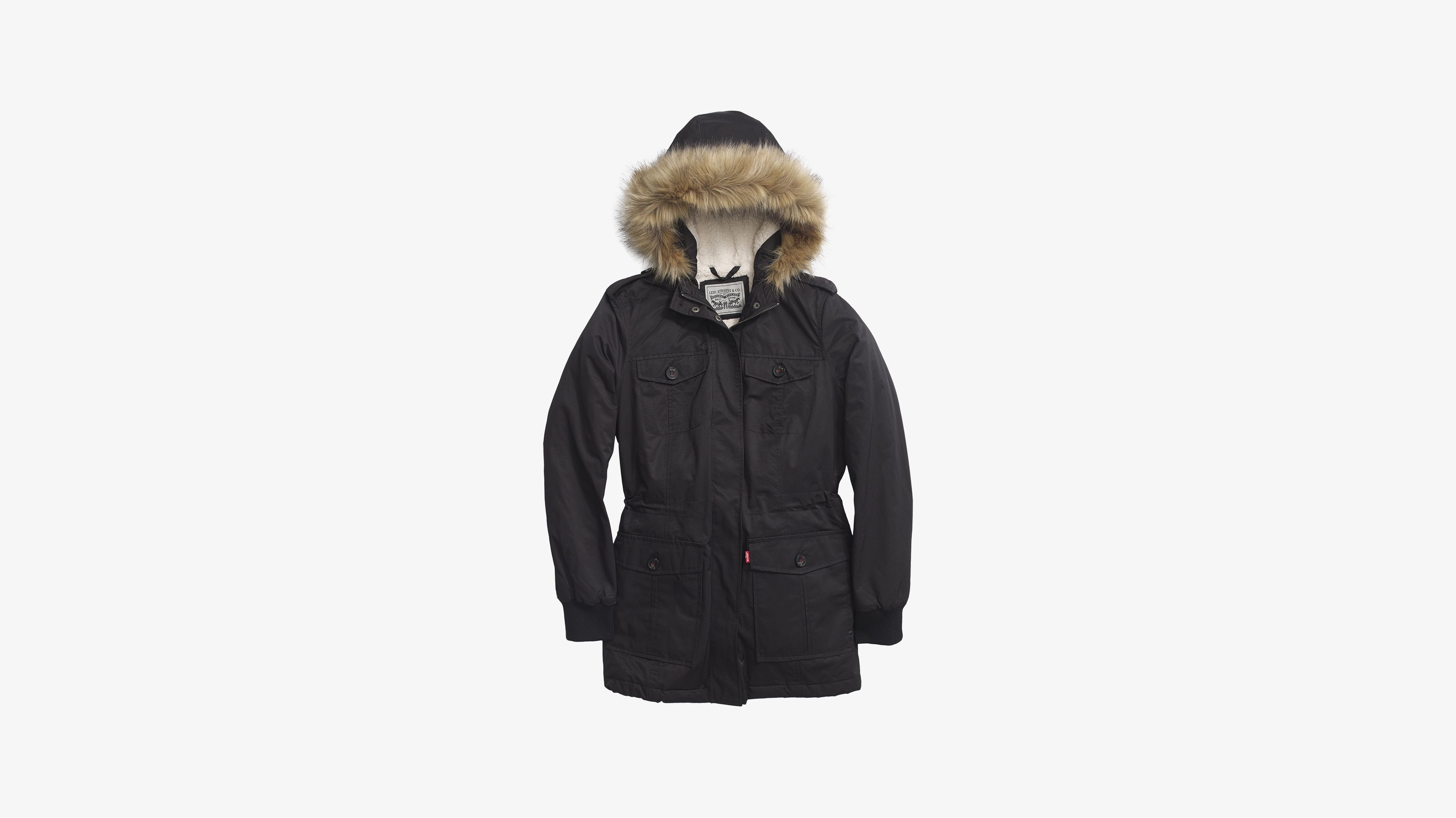 Hooded Parka Coat - Black | Levi's® US