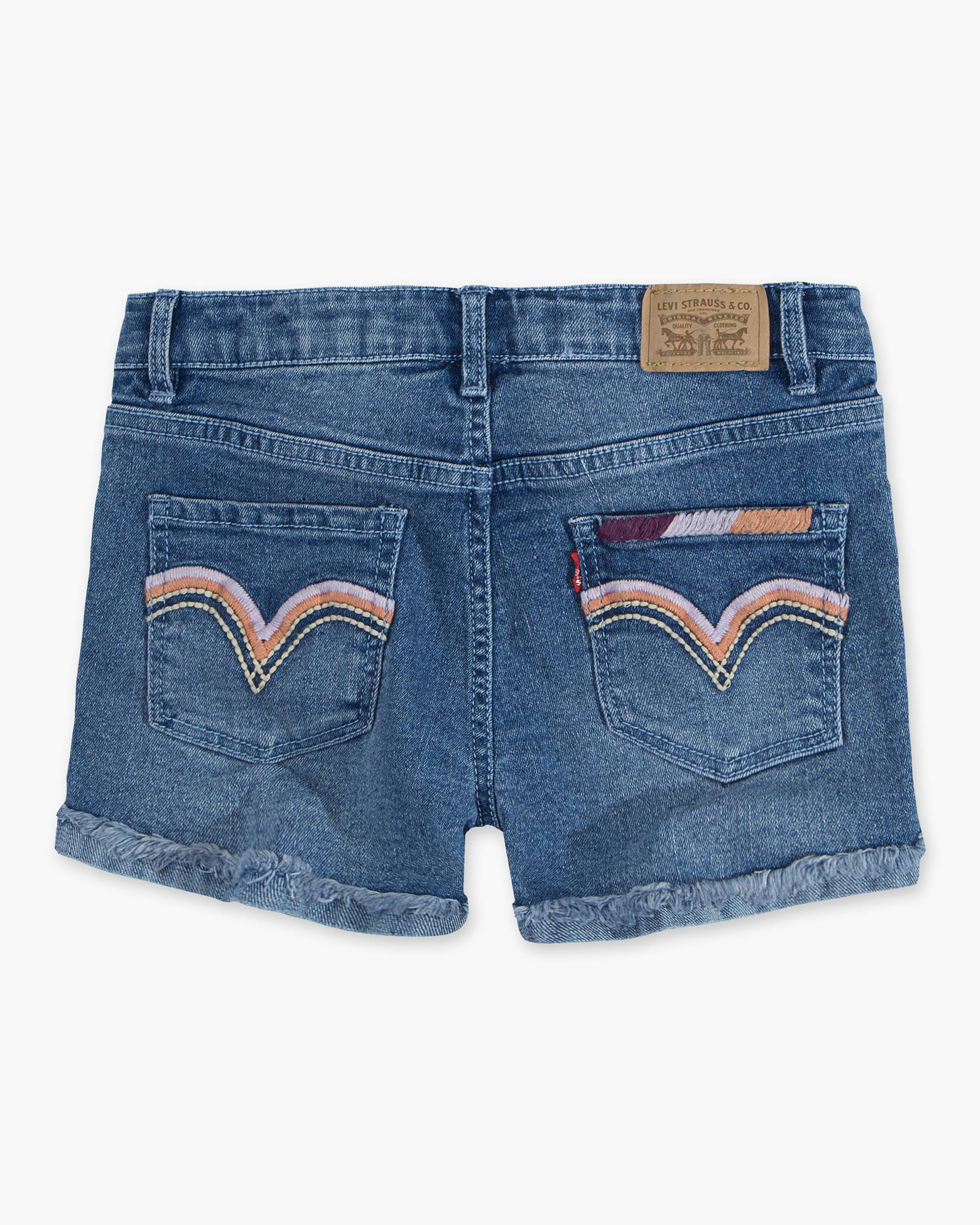 Girls 7-16 Embroidered Shorty Shorts 2