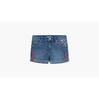 Girls 7-16 Embroidered Shorty Shorts - Blue | Levi's® US