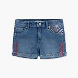 Girls 7-16 Embroidered Shorty Shorts 1