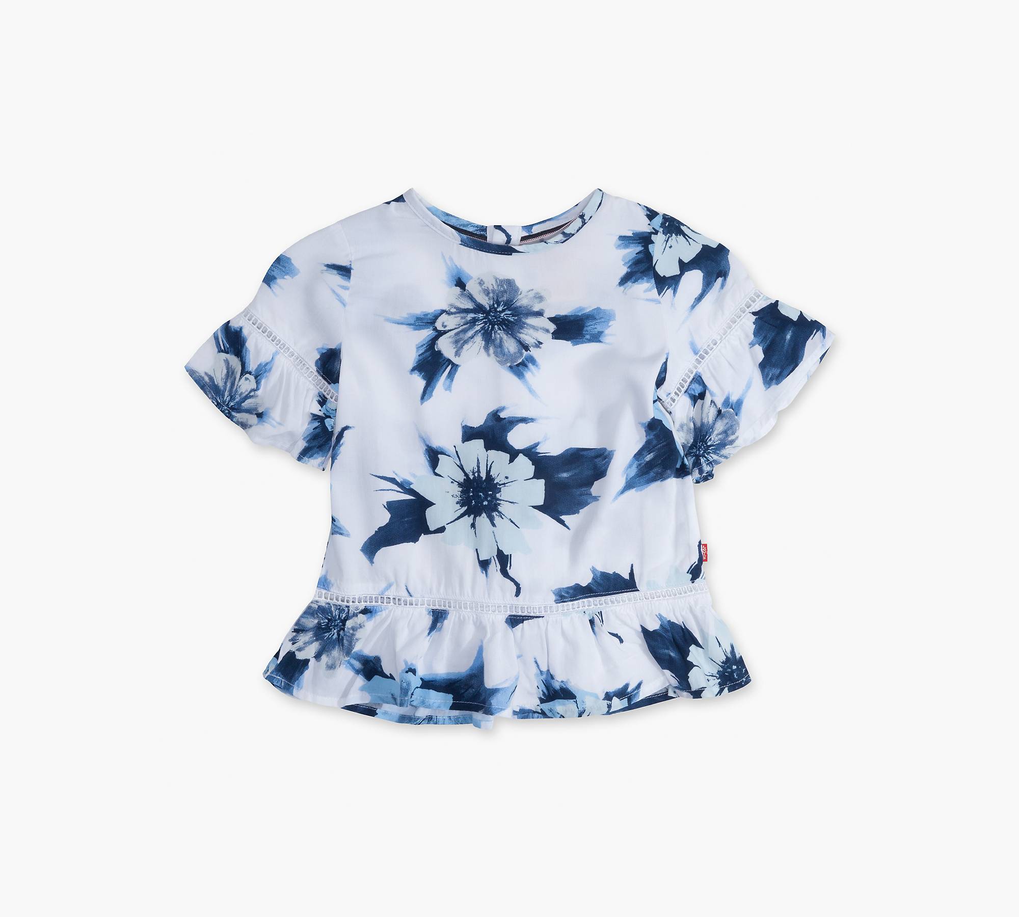Toddler Girls 2T-4T Short Sleeve Ruffle Play Shirt 1