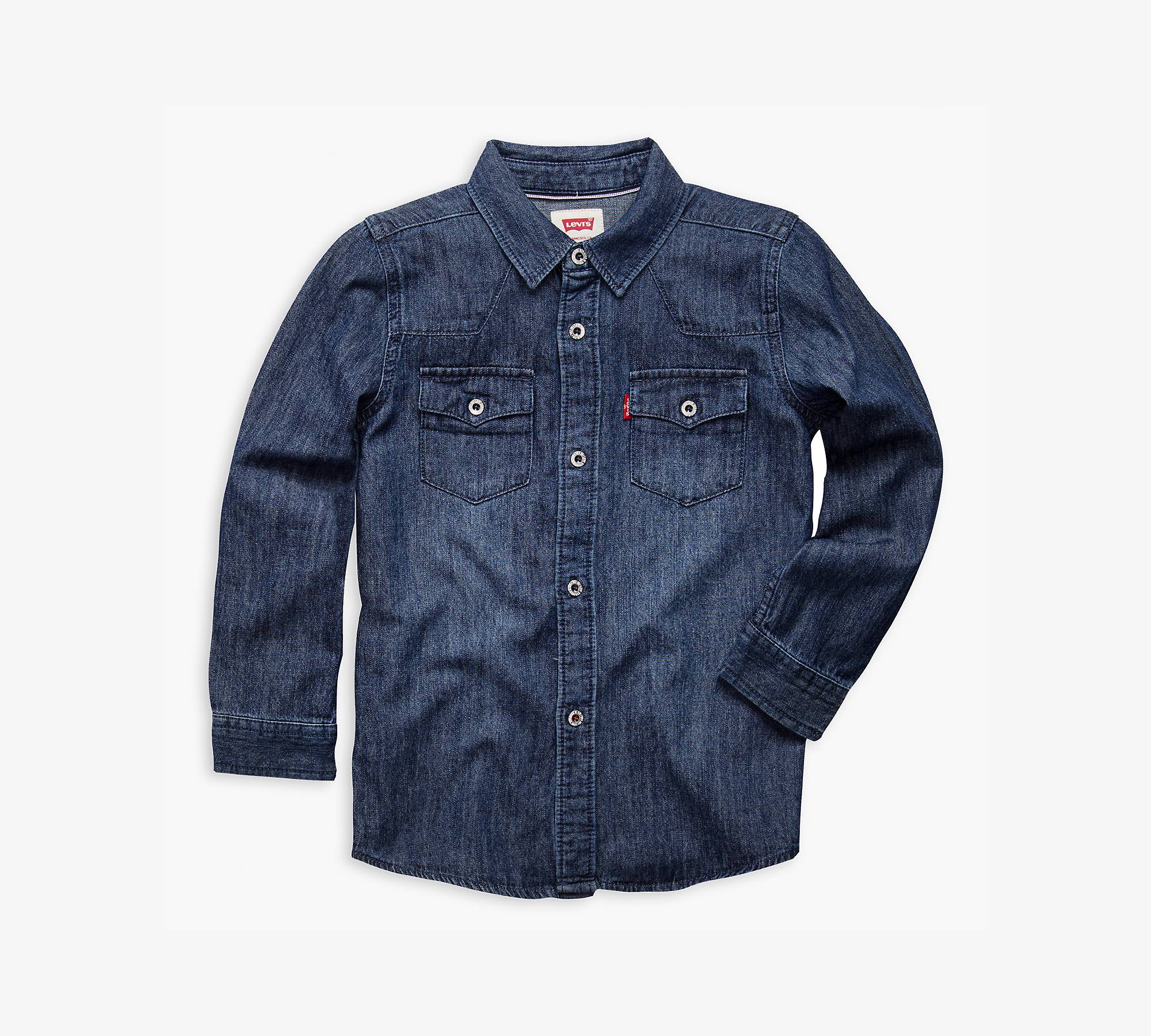 Little Boys 4-7x Barstow Western Shirt - Medium Wash | Levi's® US