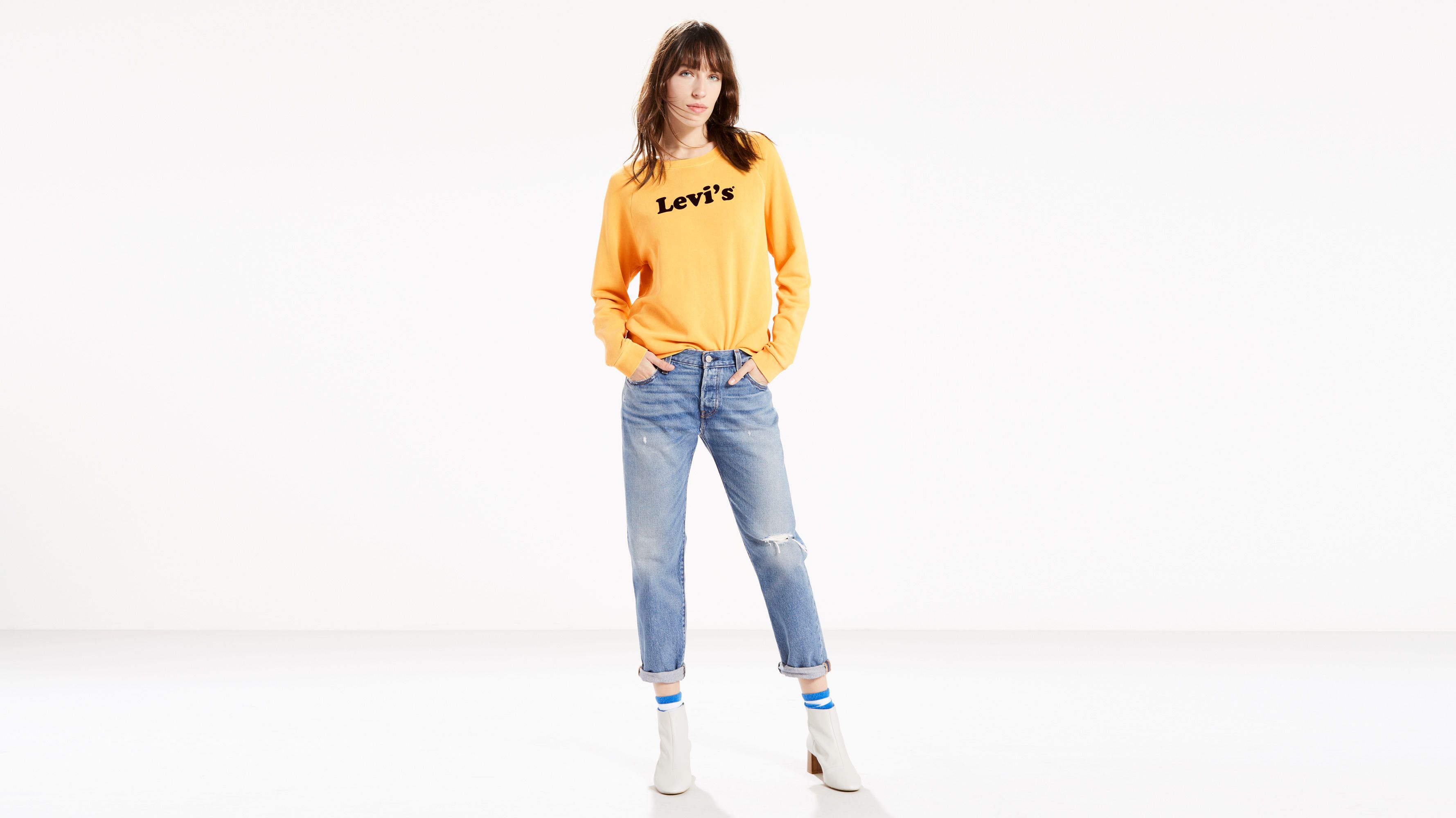 【levis美国官网】 501 ct jeans for women limited edition blues