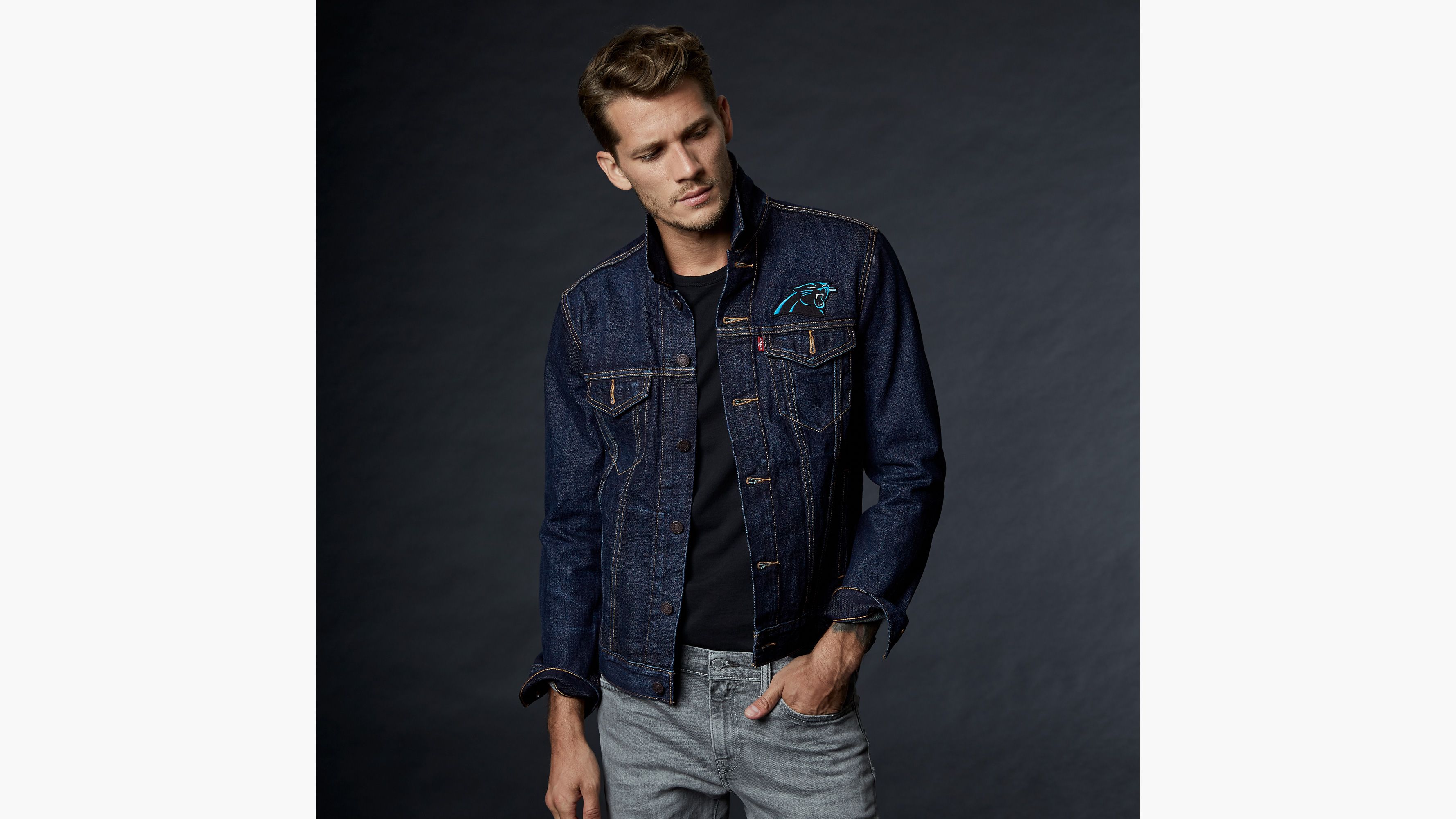 Levi's® NFL Denim Trucker Jacket | Panthers |Levi's® United States (US)