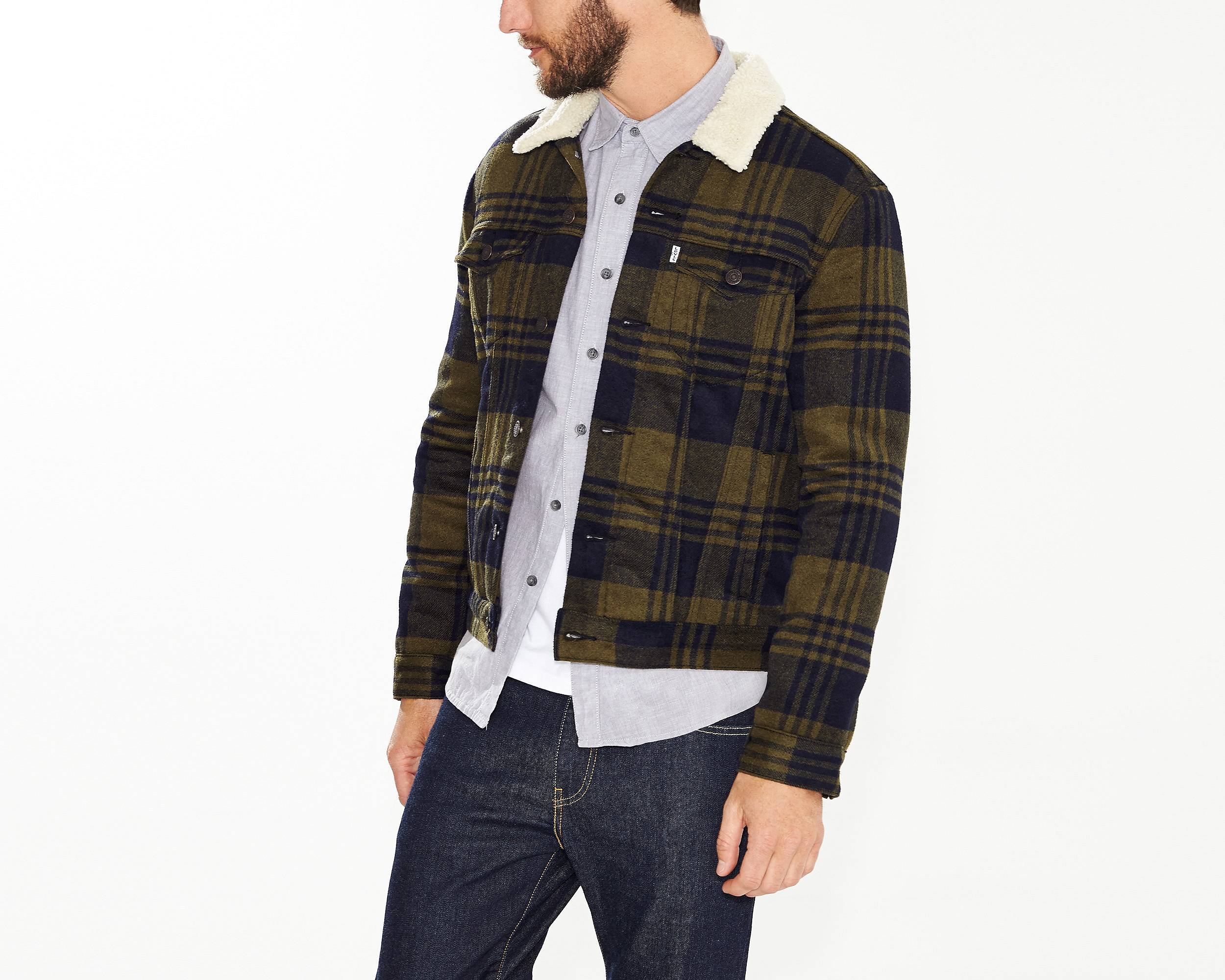 Very Goods | The Sherpa Trucker Jacket | Tibetan Red Plaid |Levi's® United  States (US)