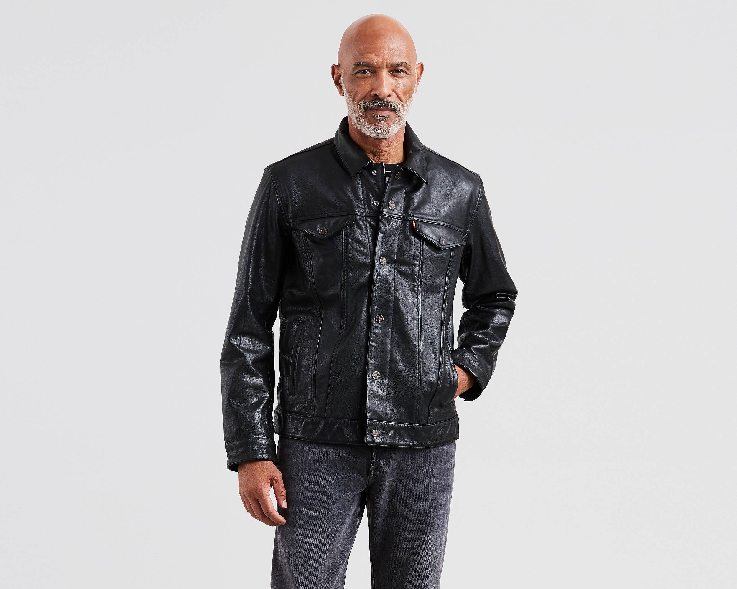 The Trucker Jacket | Black Buffalo Leather |Levi's® United States (US)