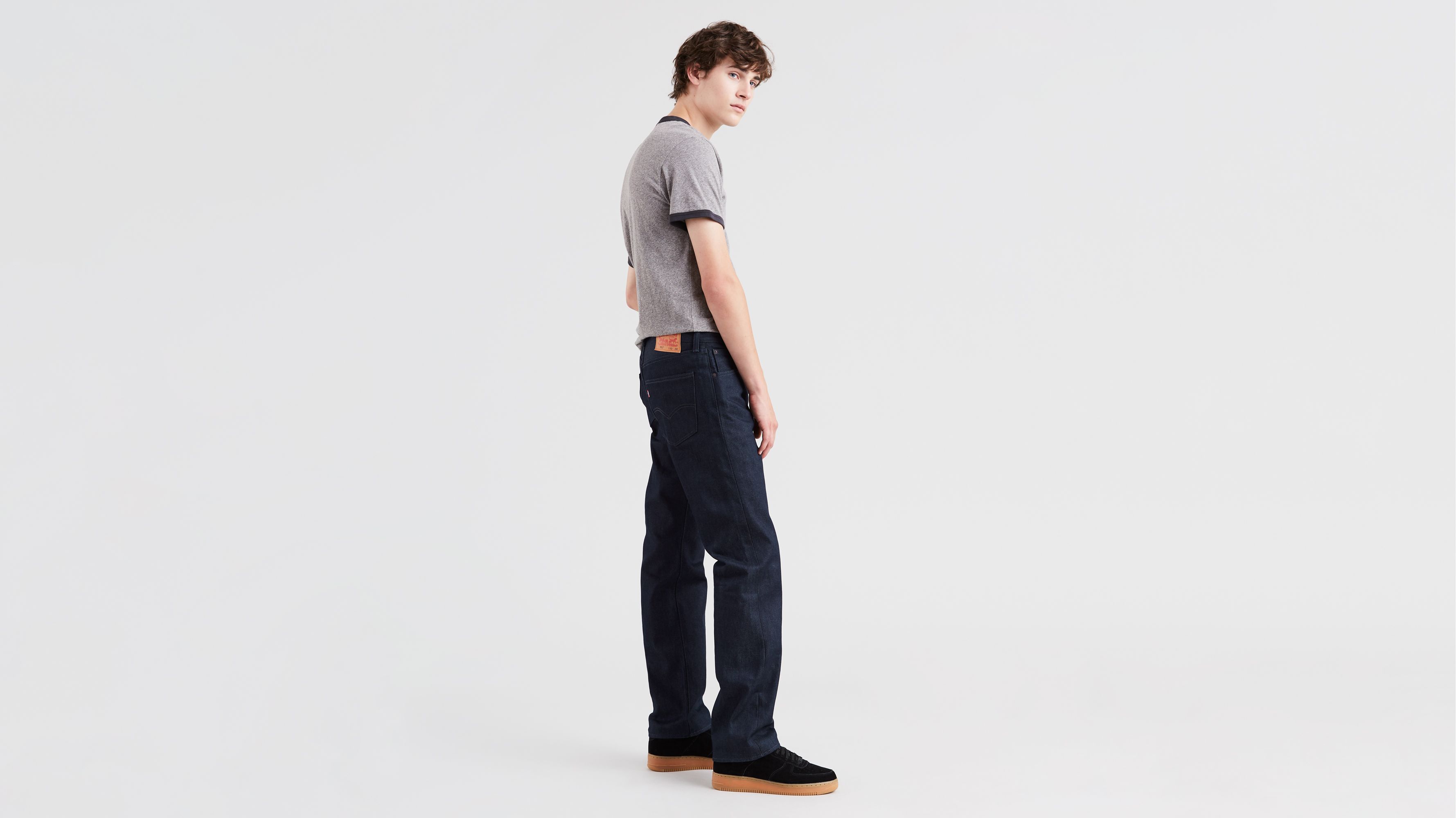 levi 501 shrink to fit button fly jeans