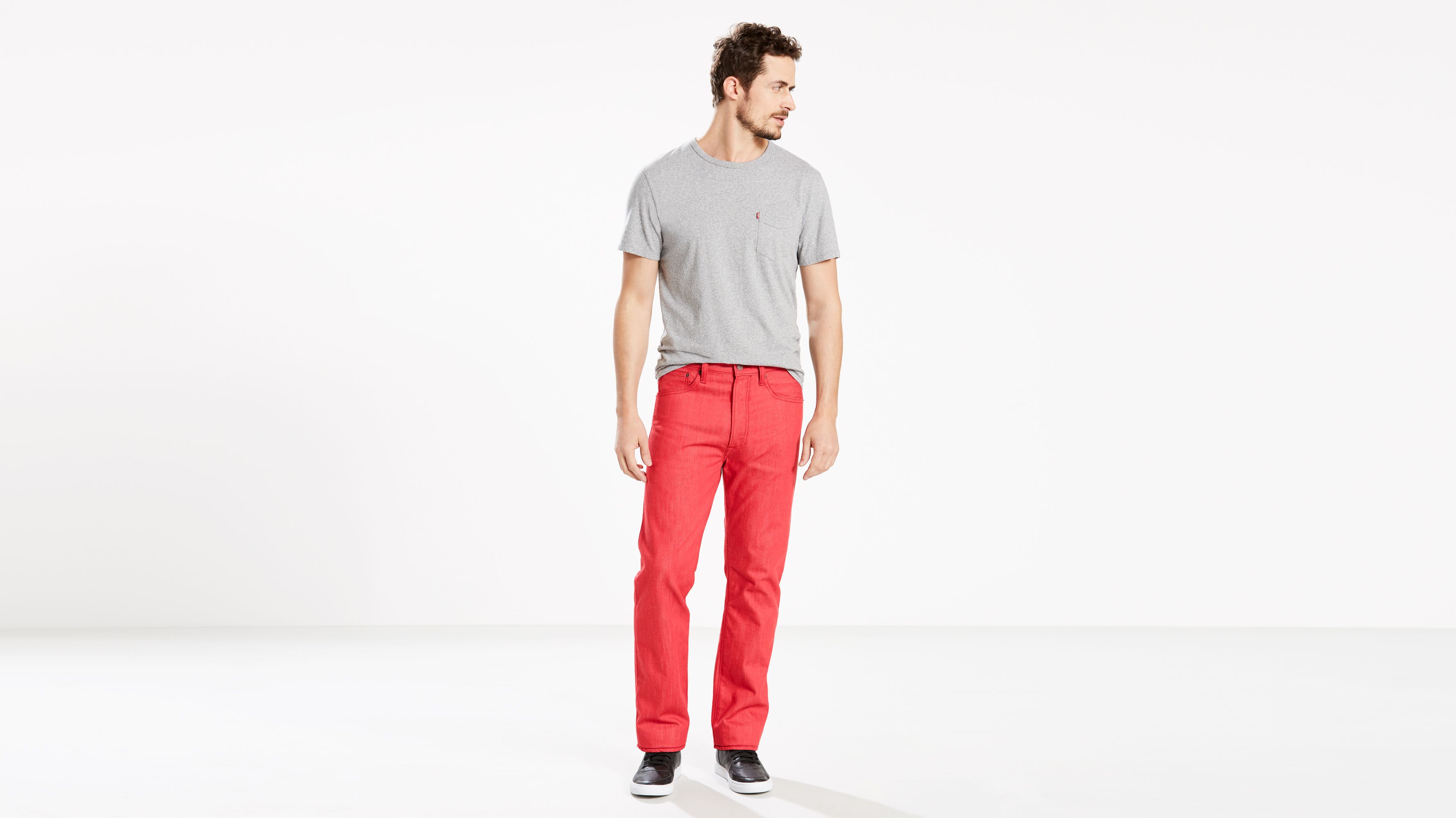 red levi jeans 501