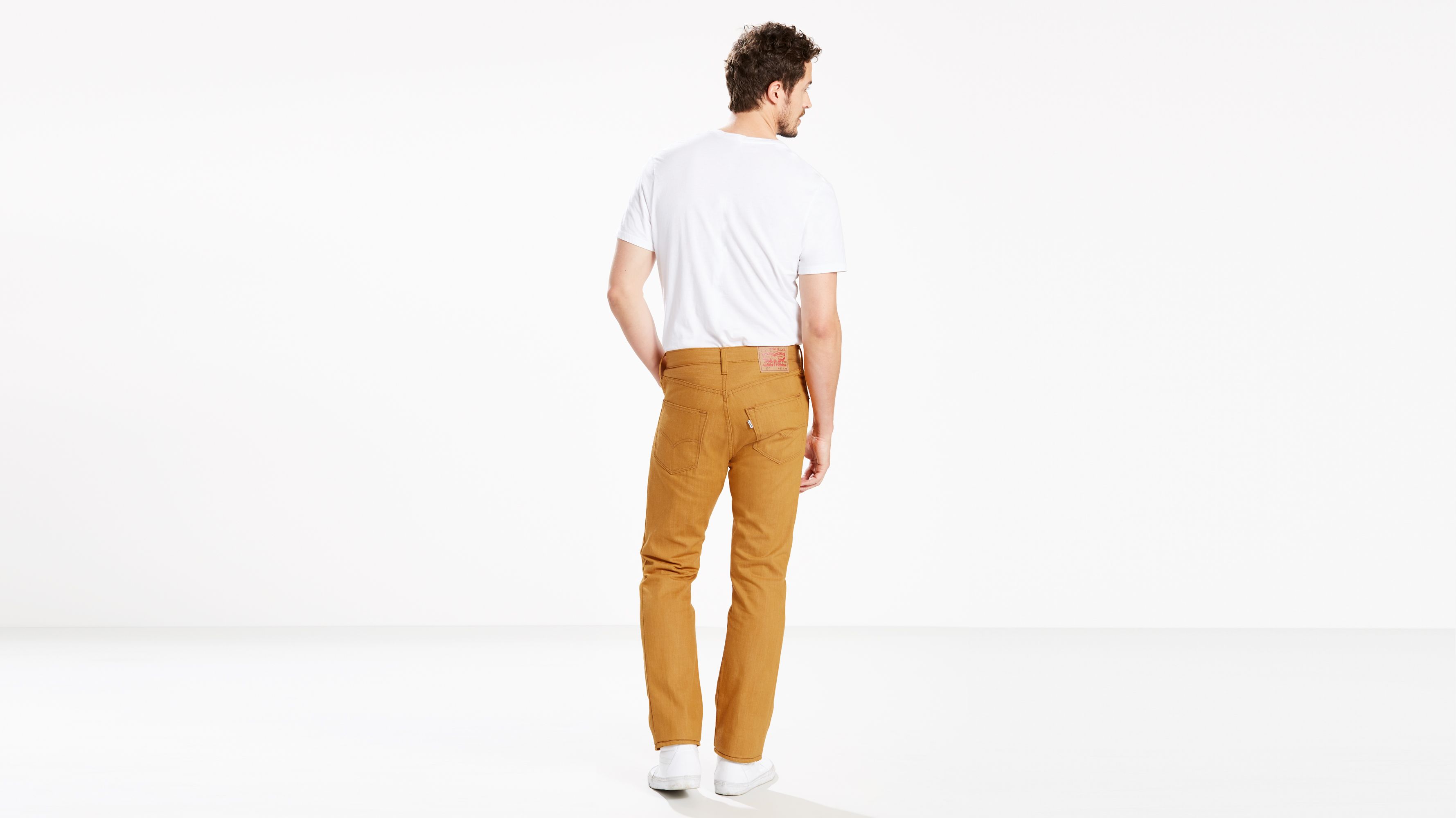 yellow levis 501 jeans