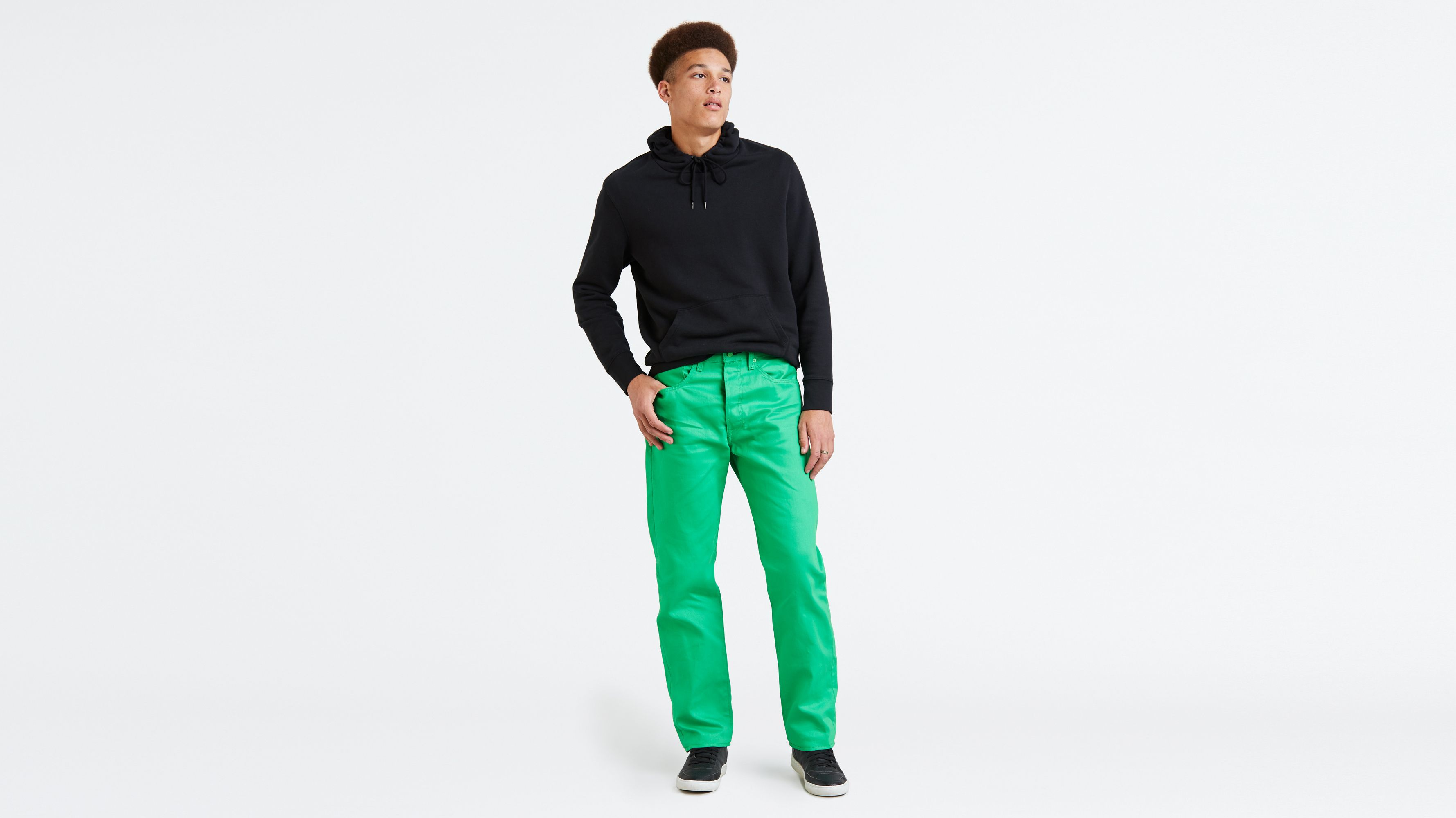 mens jeans green color