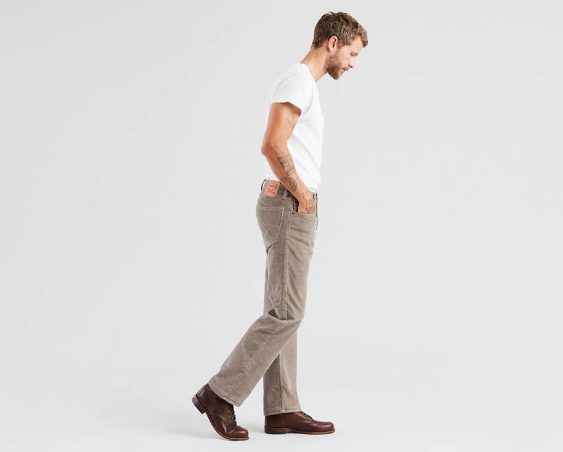 505™ Regular Fit Corduroy Pants - Khaki | Levi US Site