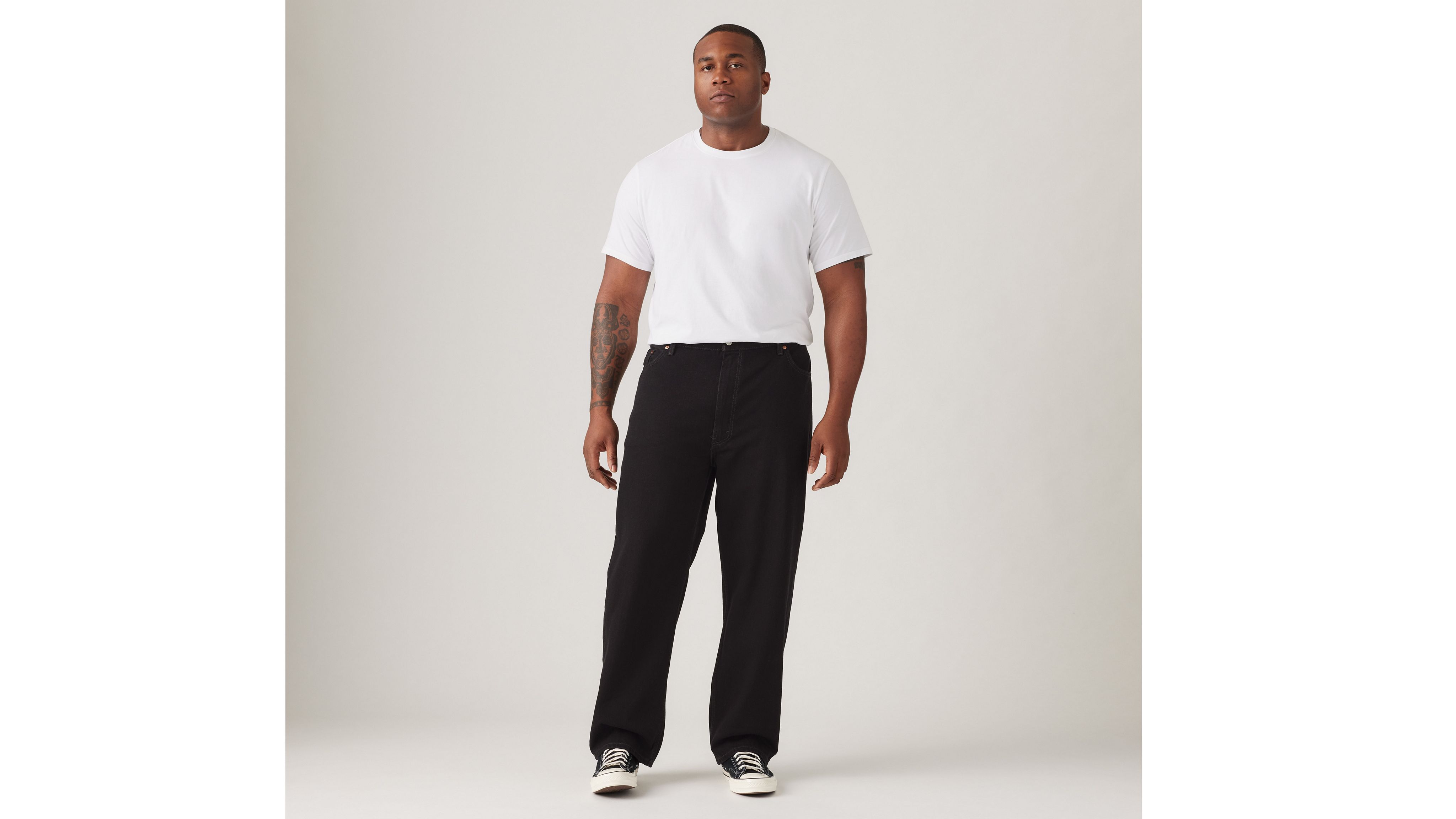 big and tall black ripped jeans