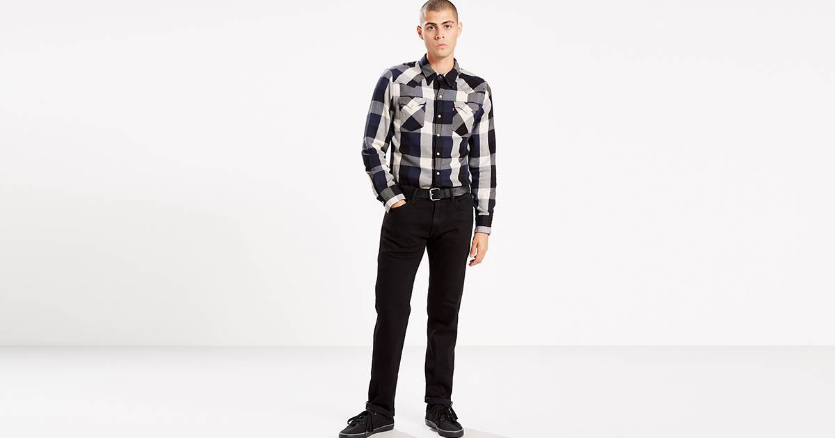 511™ Slim Fit Selvedge Men's Jeans - Black | Levi's® US