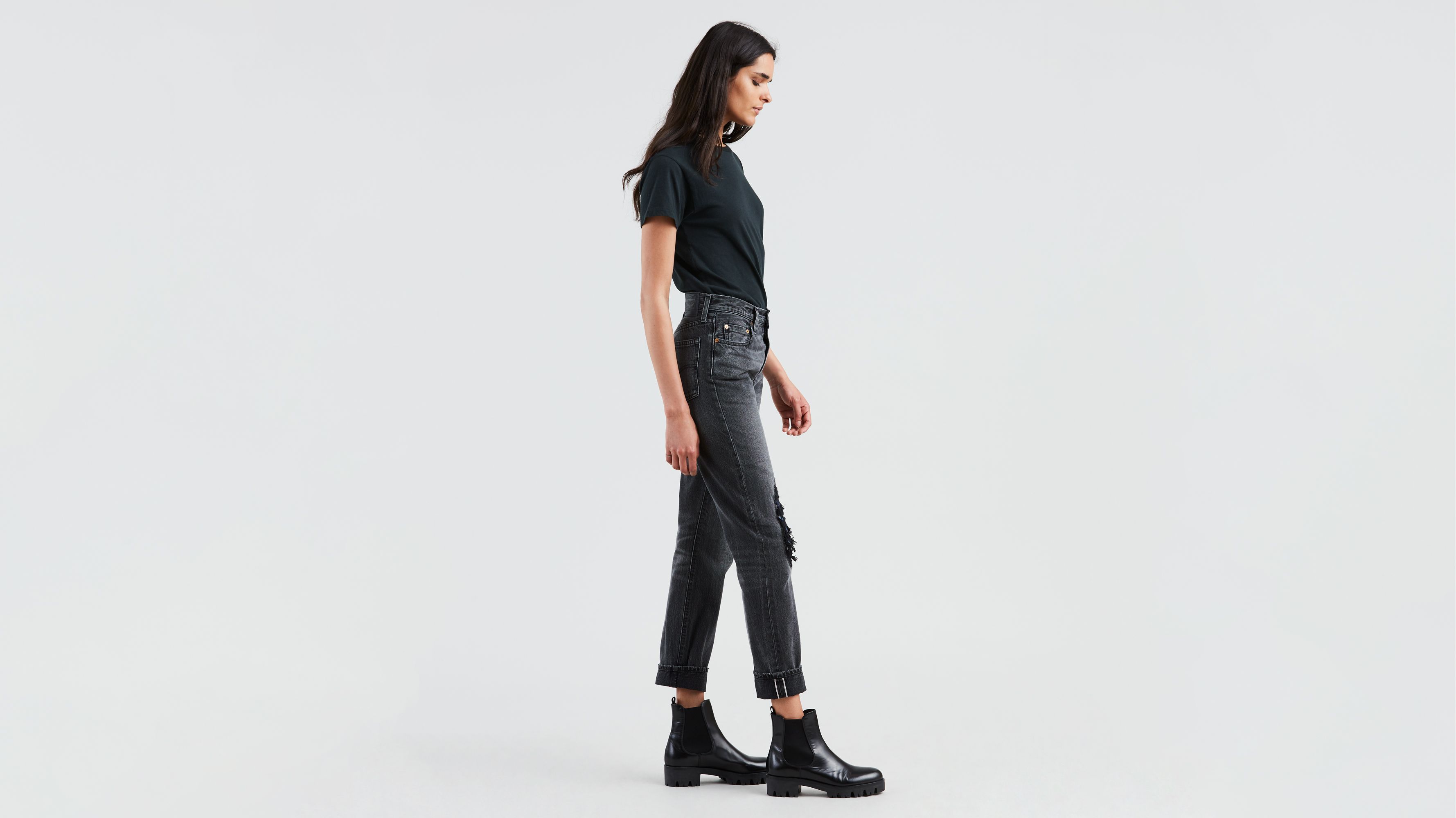 Levi's 501 tapered on sale jeans womens