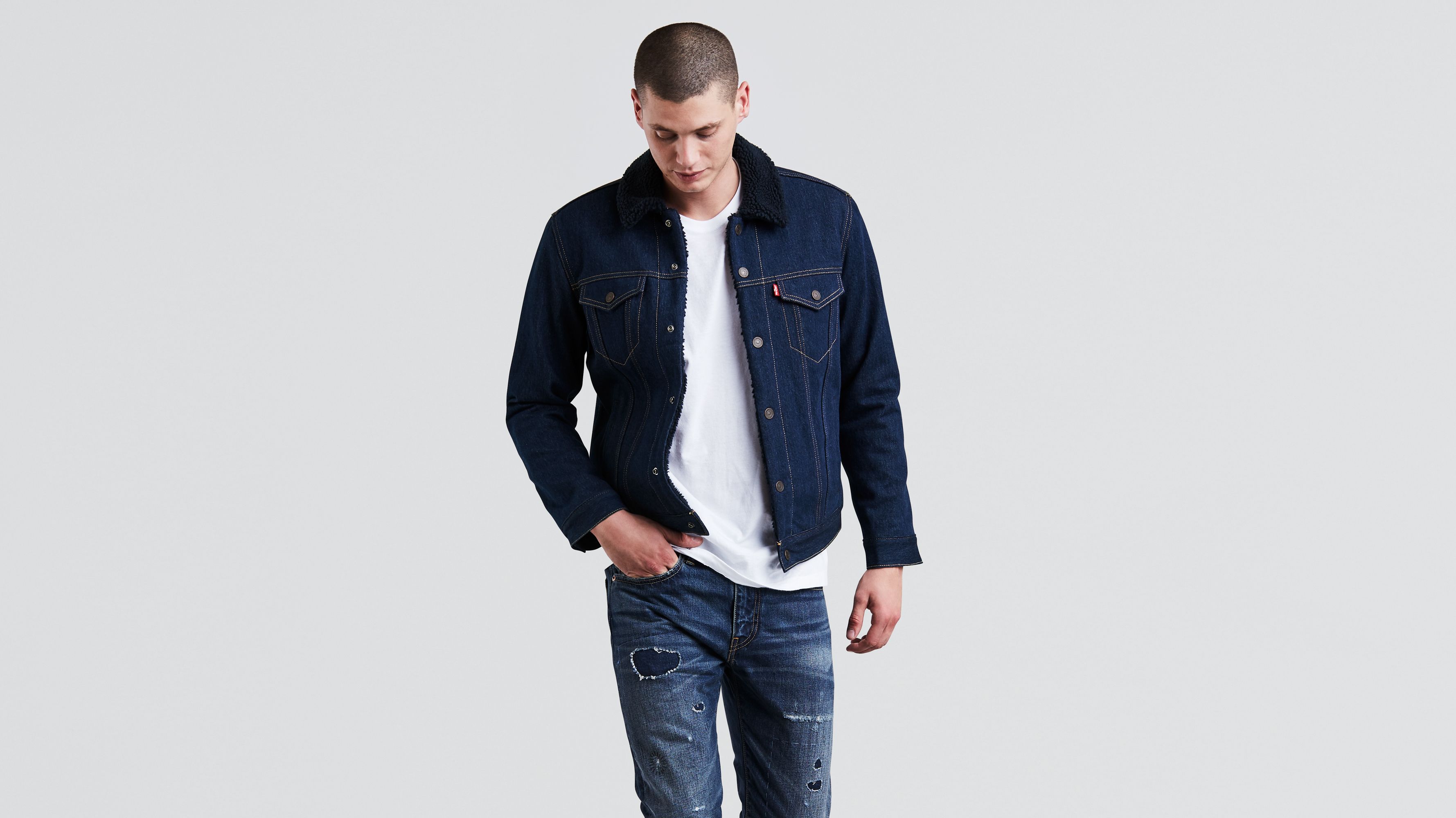 levis sherpa indigo lamb