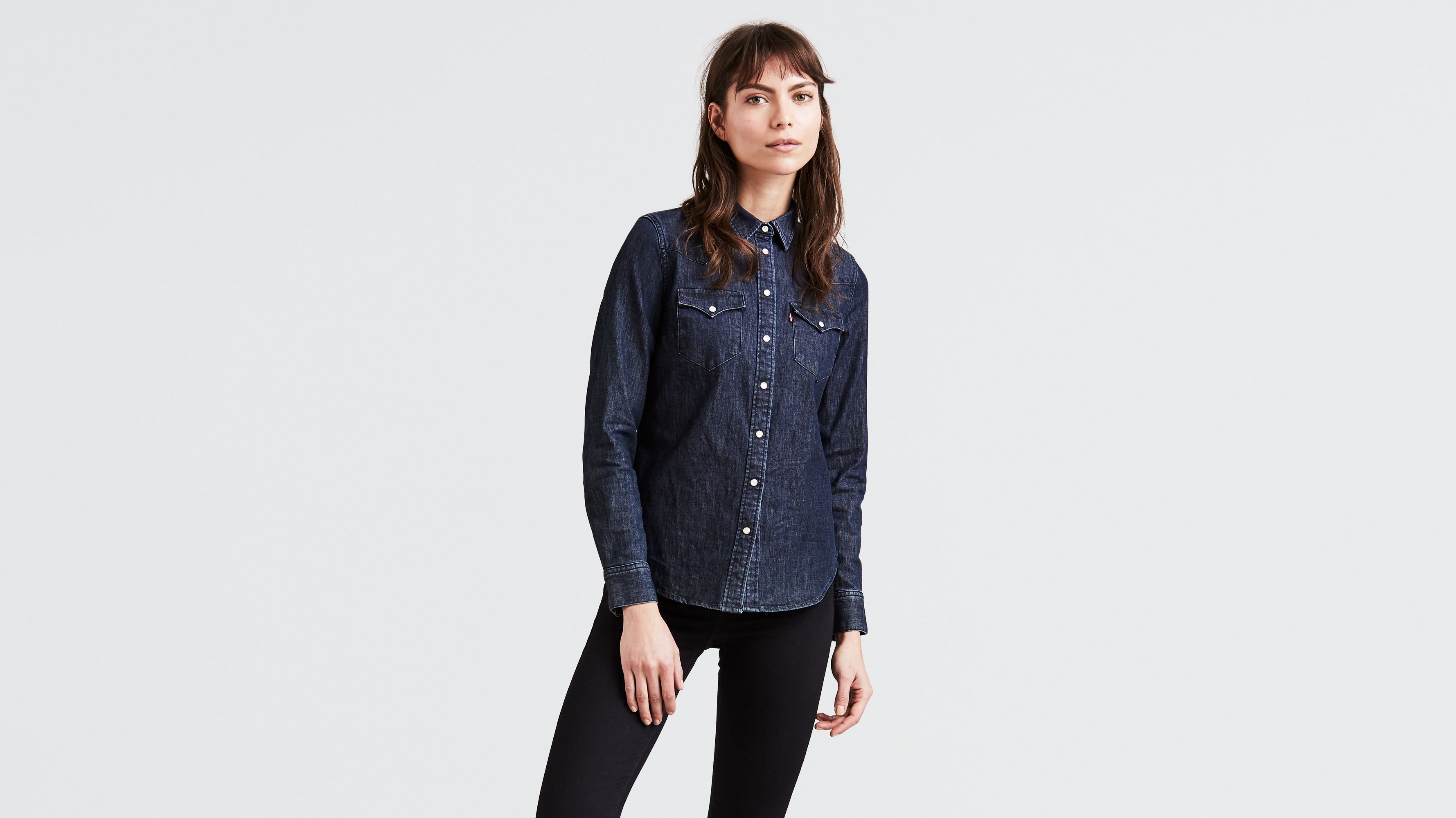 Levi's WT-SHIRTS DENIM Show / Off - Fast delivery | Spartoo Europe ! -  Clothing Shirts Women 69,60 €
