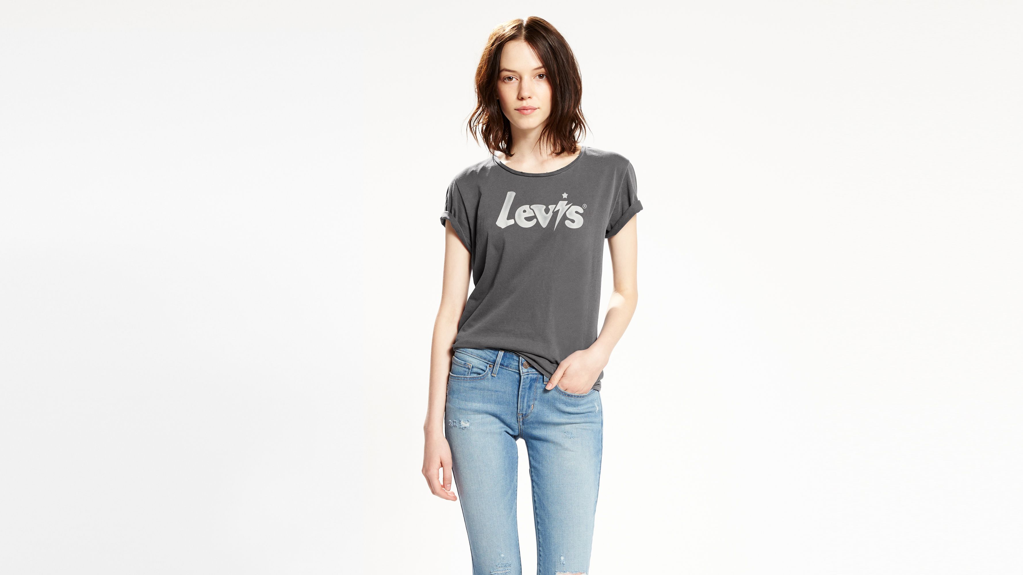 Womens black best sale levis t shirt