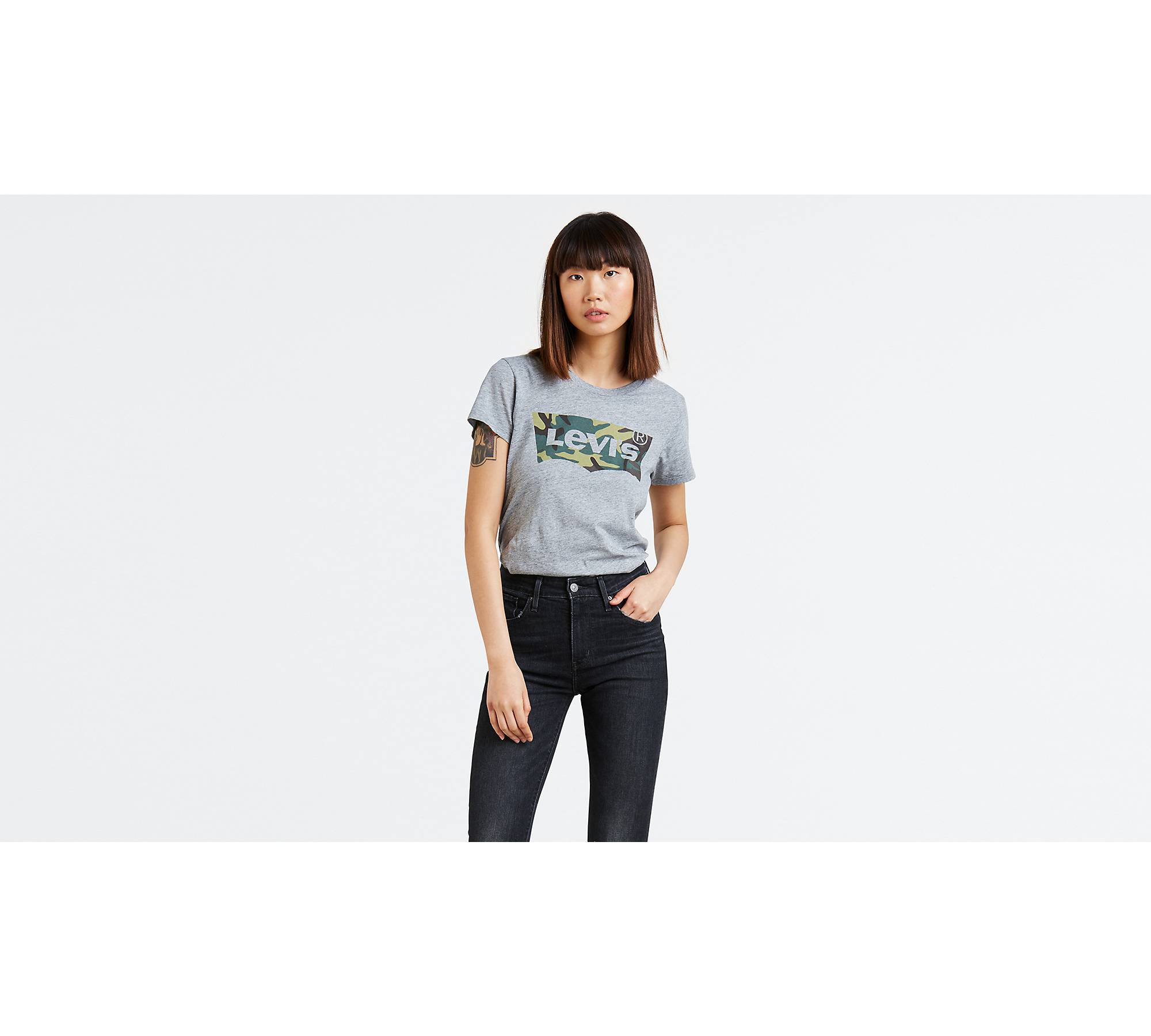 Levi's® Logo Perfect Tee Shirt - Grey | Levi's® US
