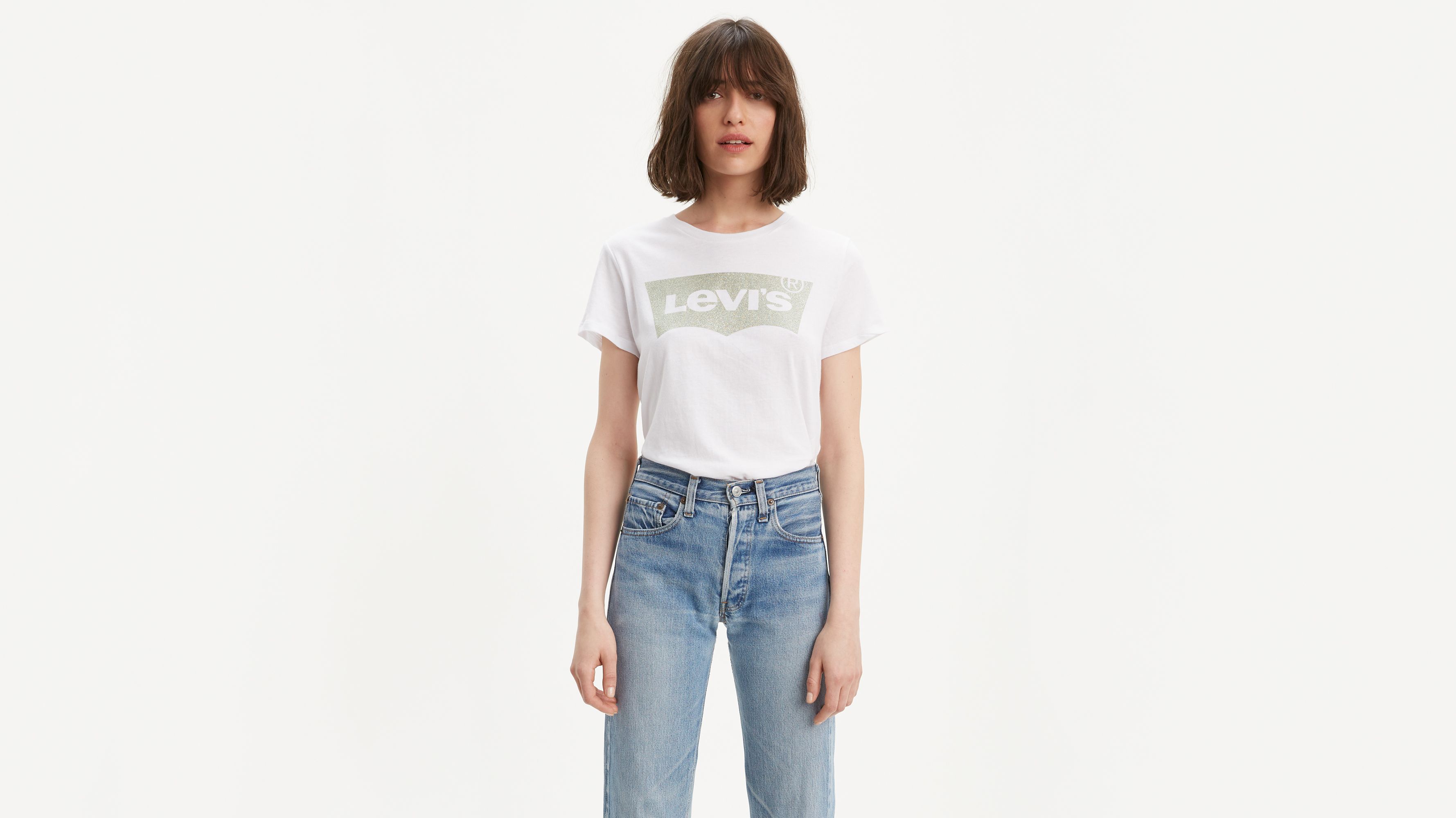 Glitter Levi's® Logo Perfect Tee Shirt 