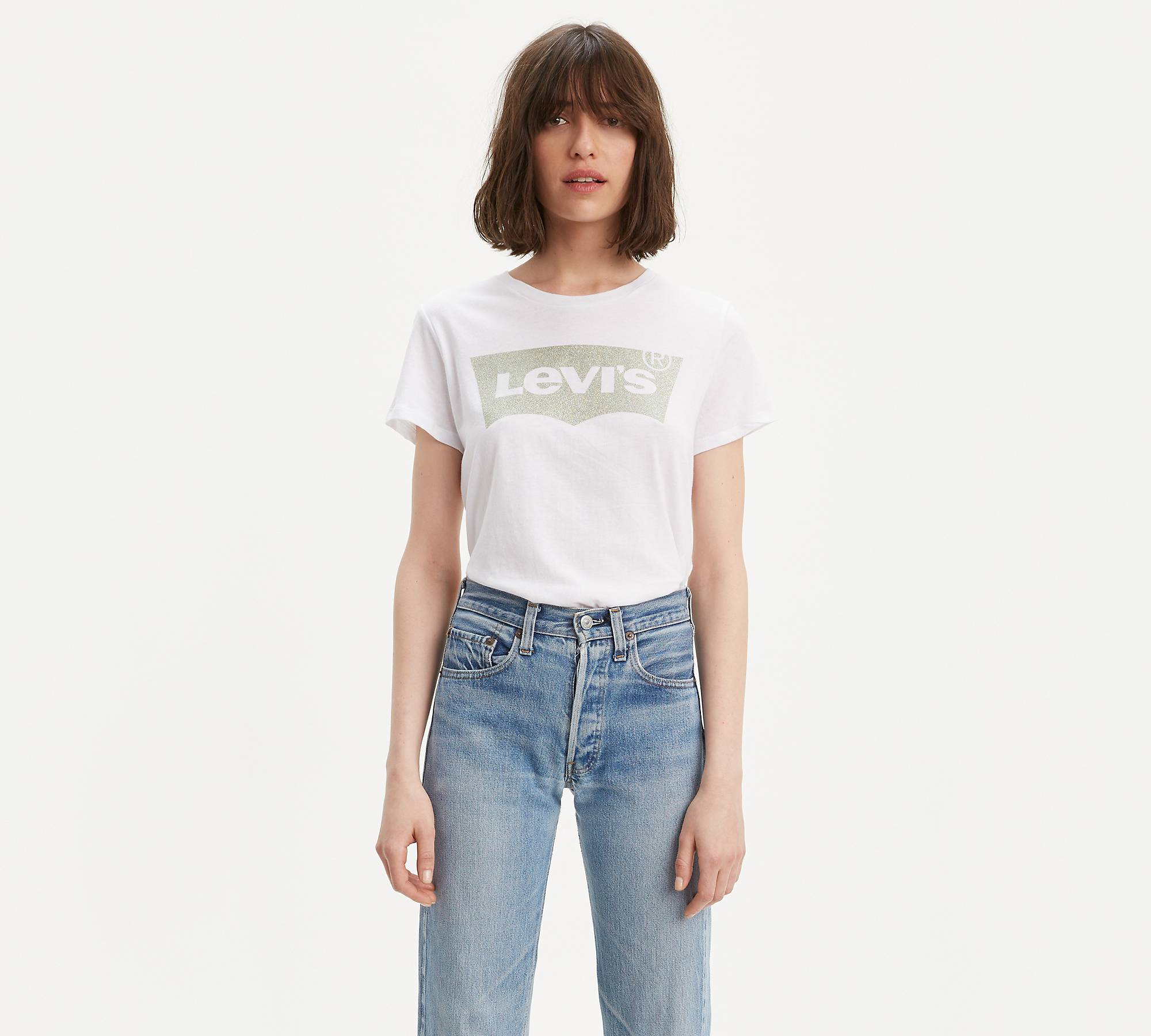 Glitter Levi's® Logo Perfect Tee Shirt 1