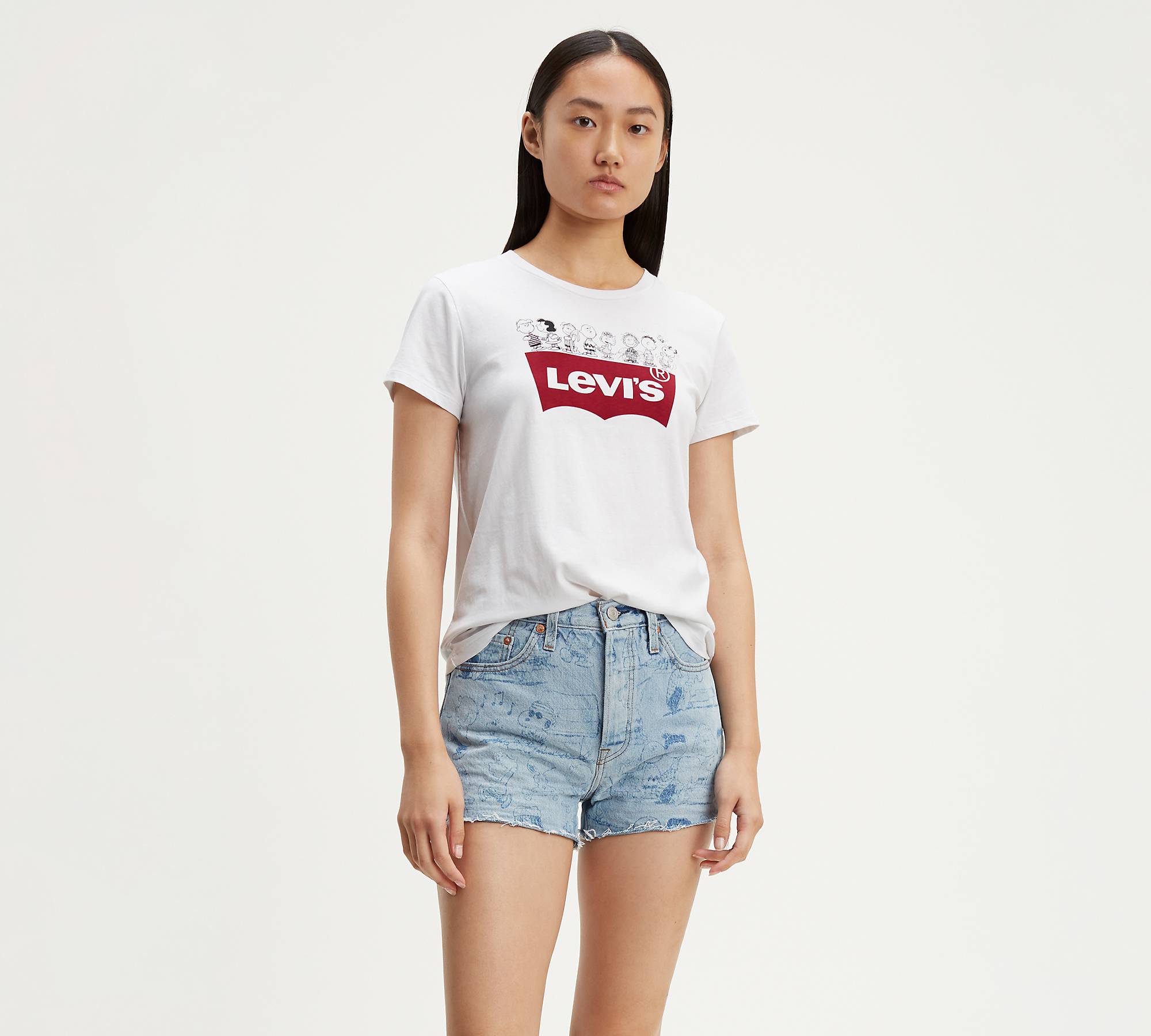 Mathematical Scaring Anoi Levi's® X Peanuts The Perfect Tee - White | Levi's® CA