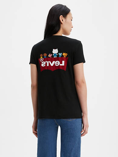 Levi's® X Hello Kitty Graphic Tee Shirt - Black | Levi's® US