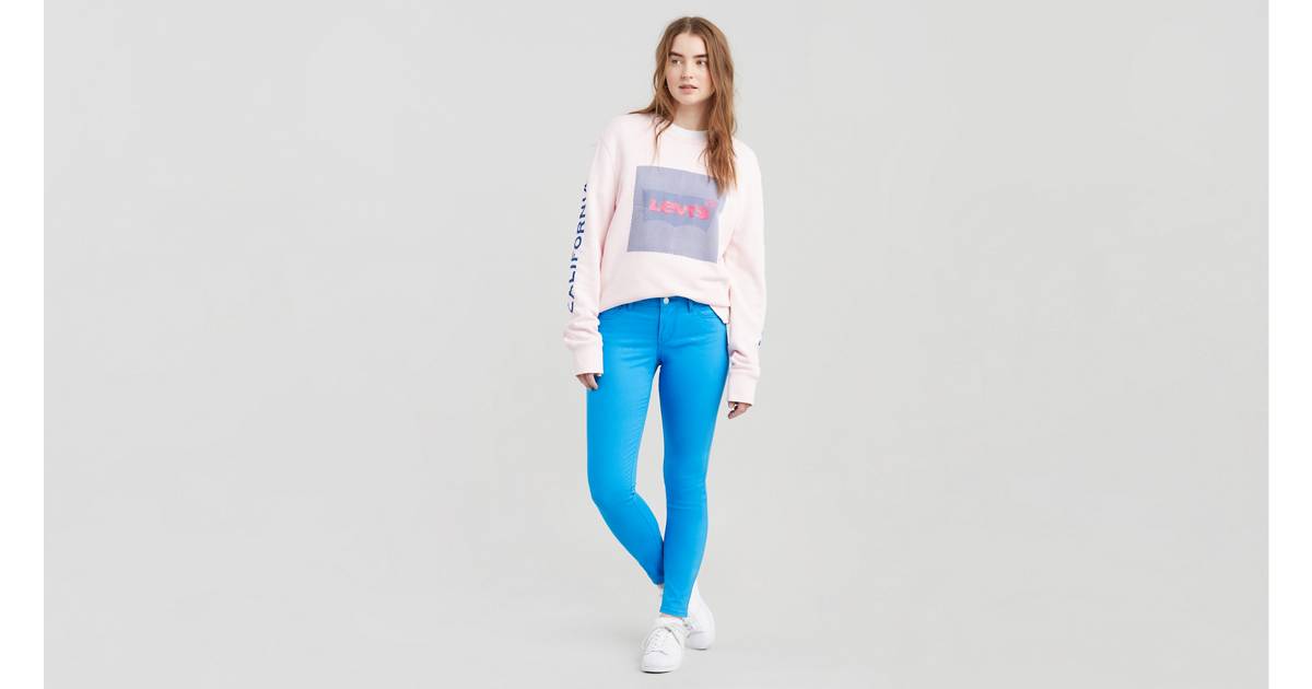 710 Super Skinny Sateen Women's Jeans - Blue | Levi's® US