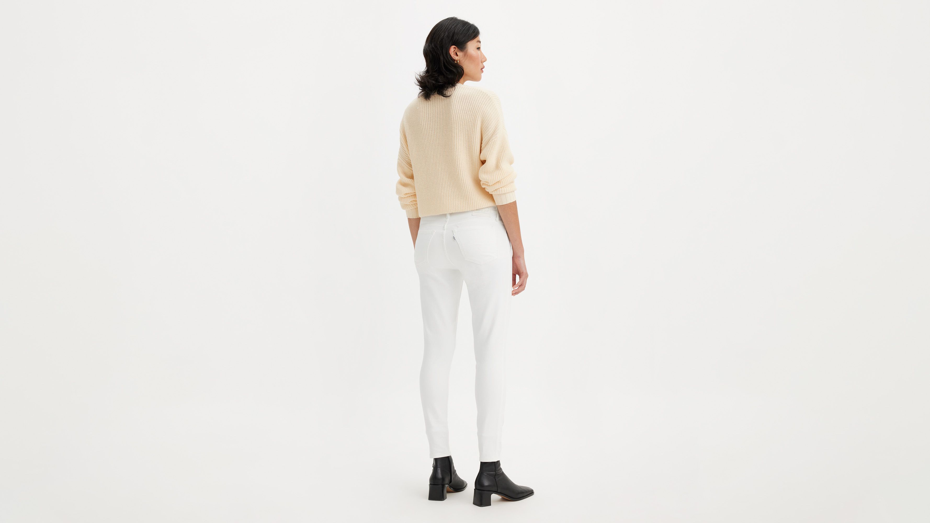 levi's 711 skinny jeans white