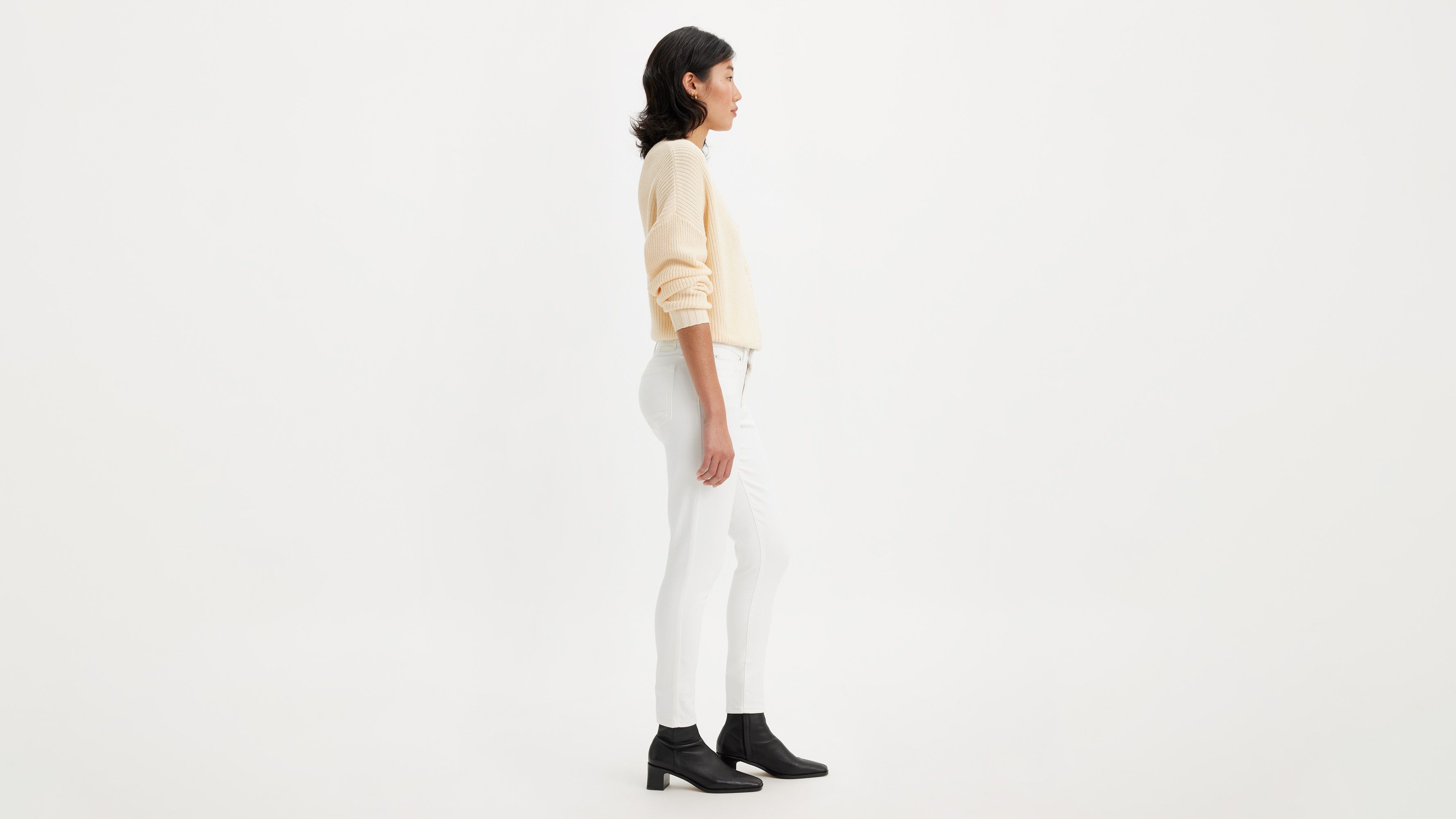 levi's 711 skinny jeans white