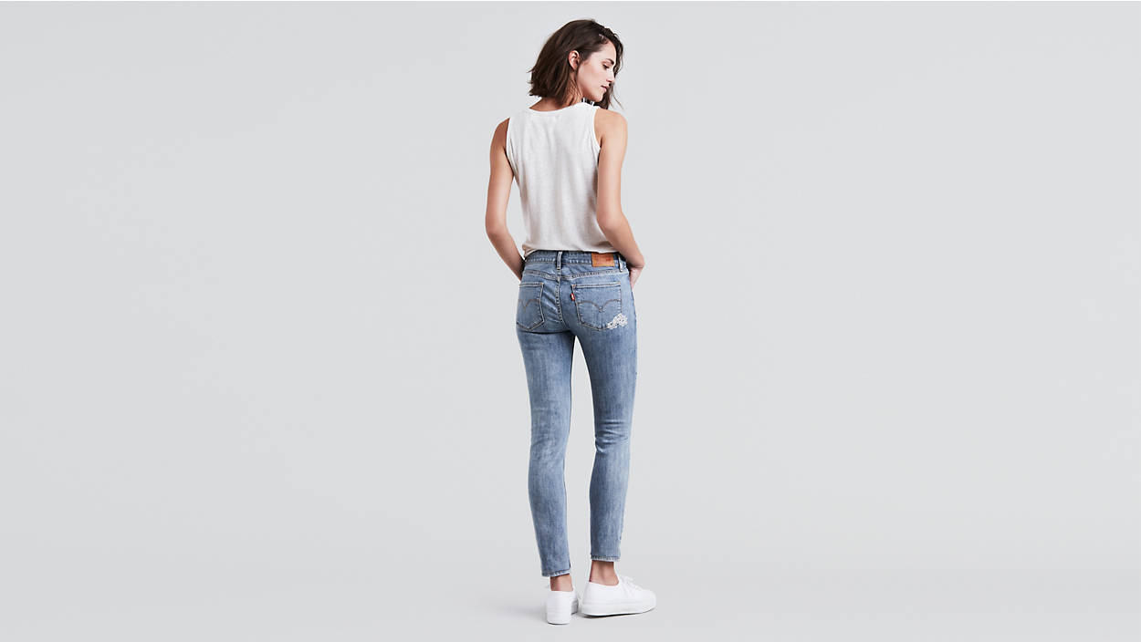 711 Floral Embroidered Skinny Women's Jeans - Medium Wash | Levi's® US