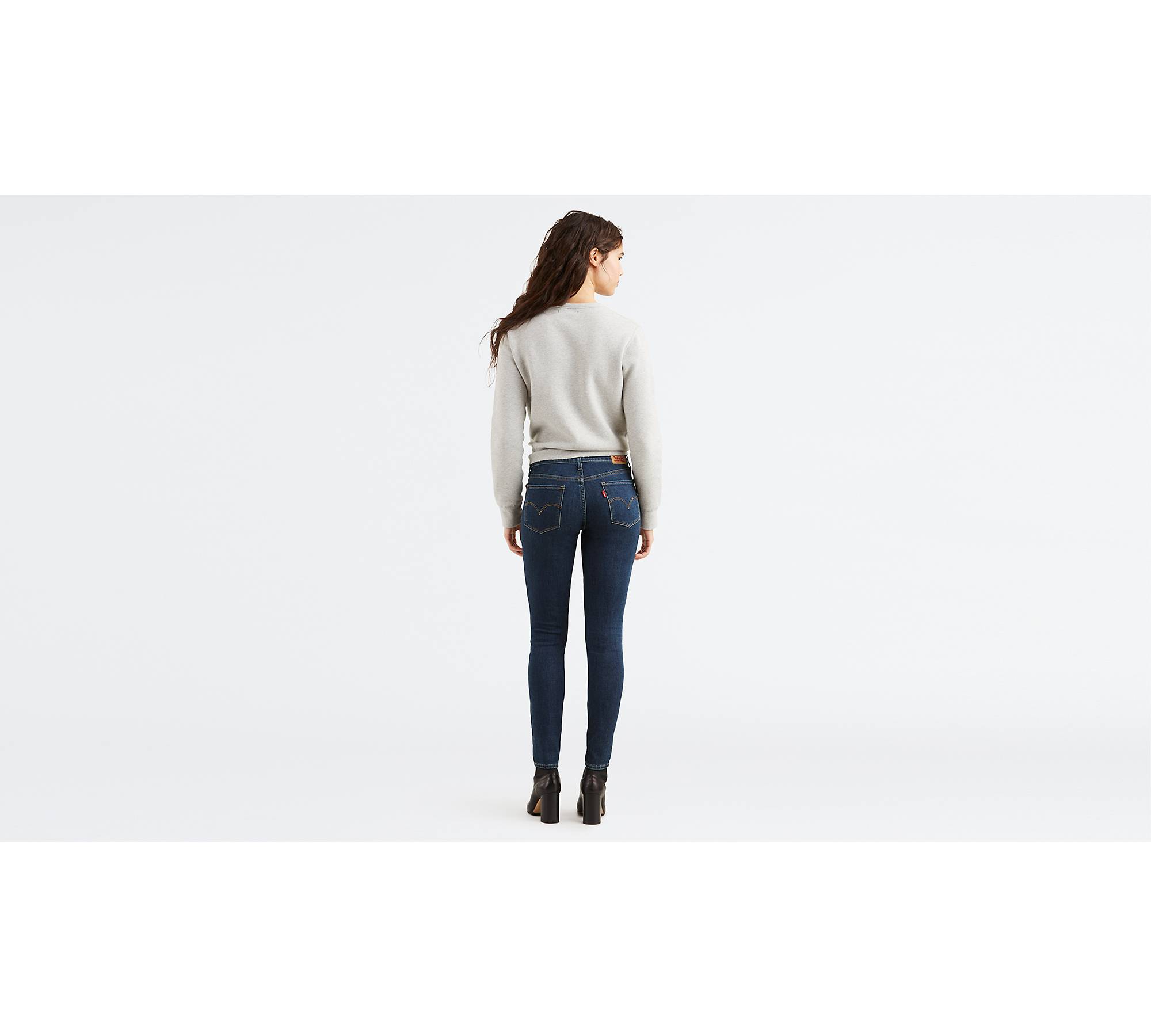 711 Embroidered Skinny Women's Jeans - Dark Wash | Levi's® US