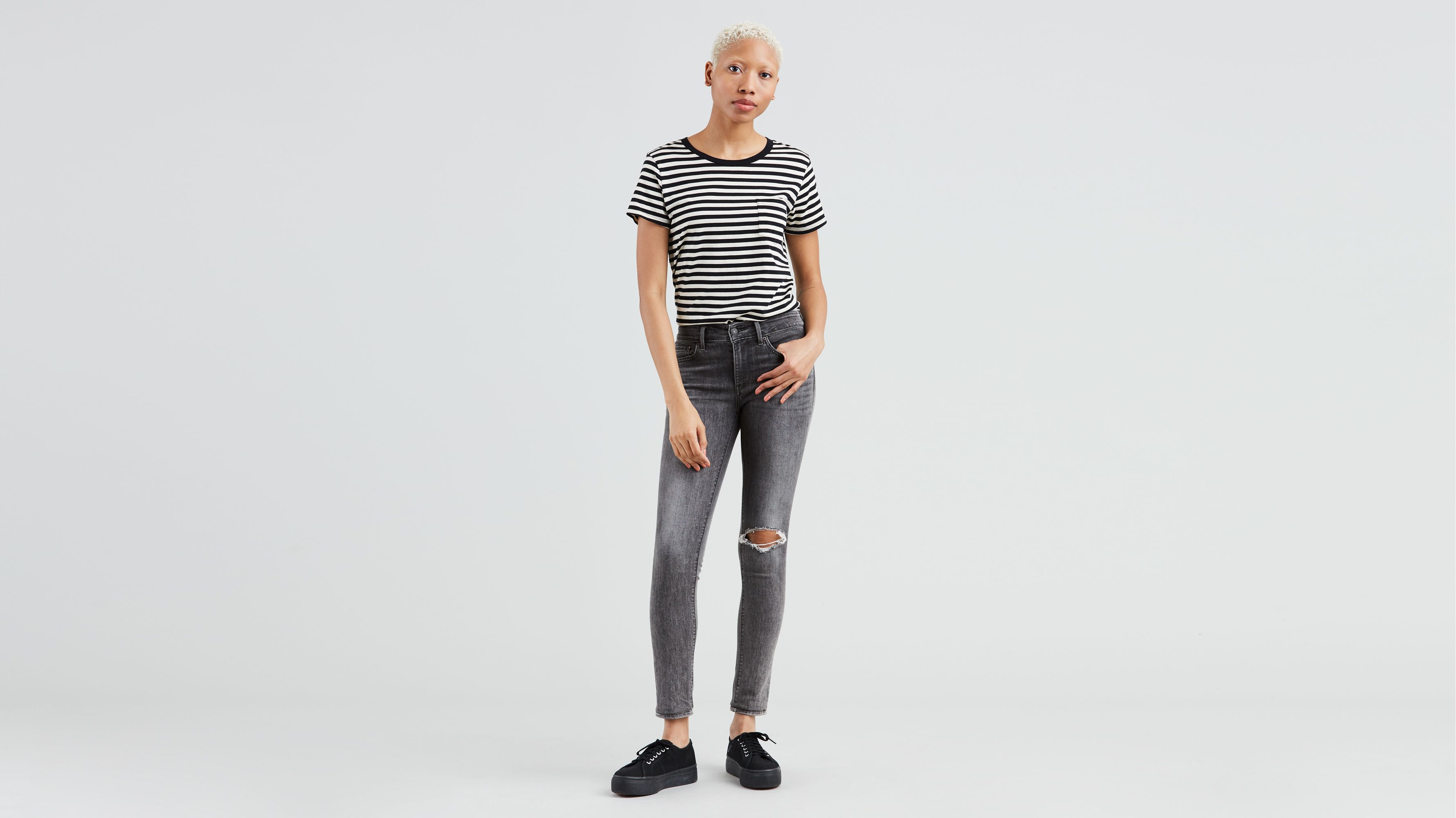 womens grey levi skinny jeans