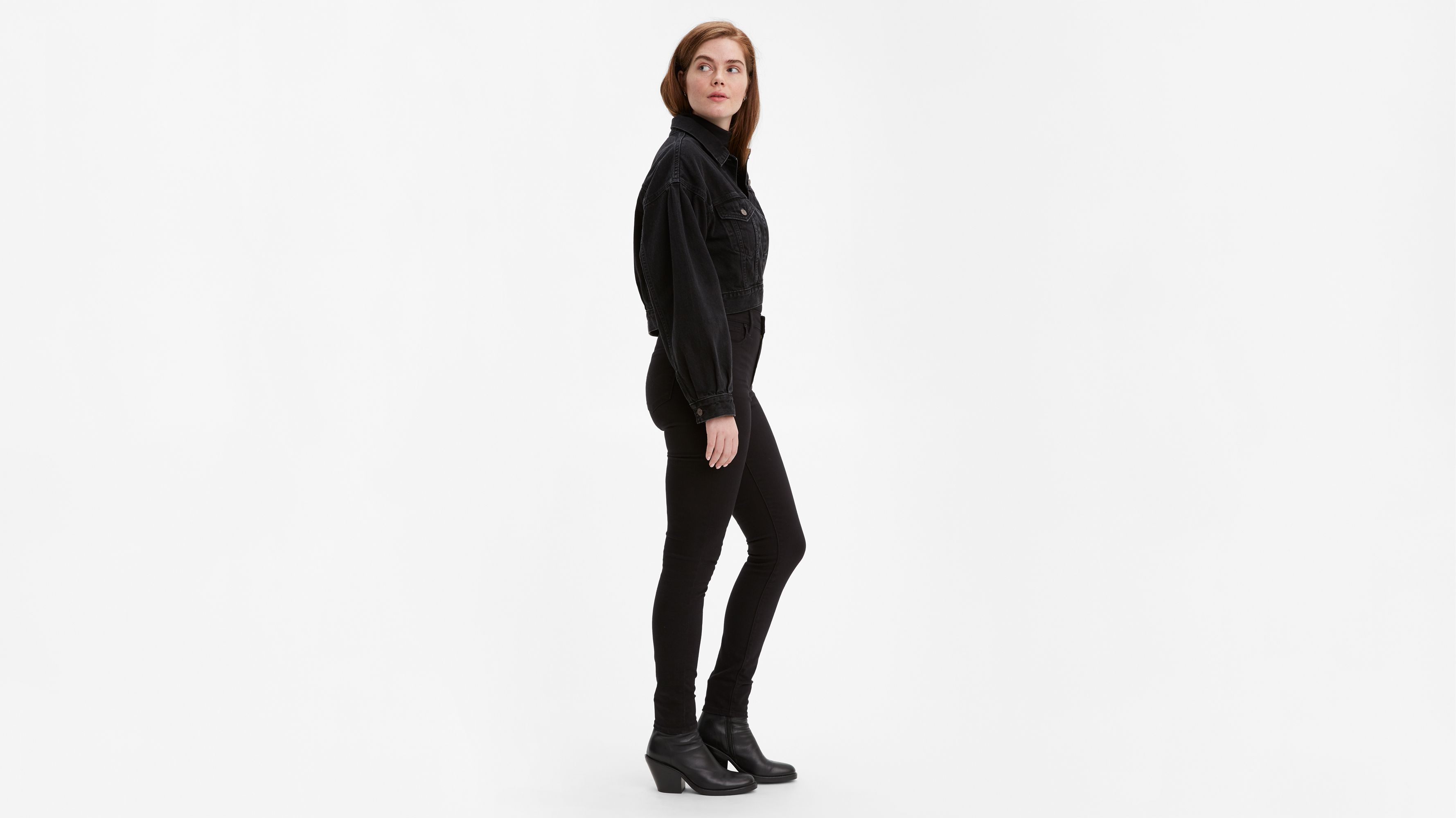 levi's 721 high rise skinny jeans black sheep