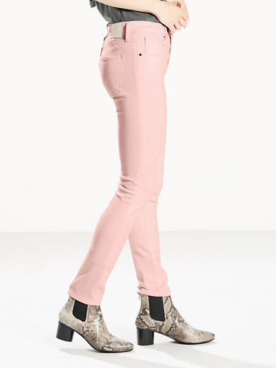 Introducir 48+ imagen pink levi jeans women’s