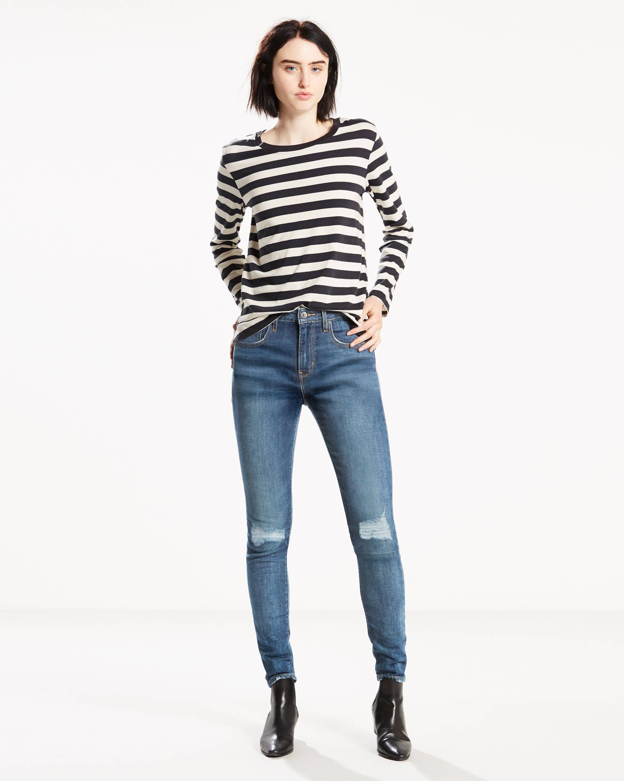 721 High Rise Ripped Skinny Women's Jeans 1