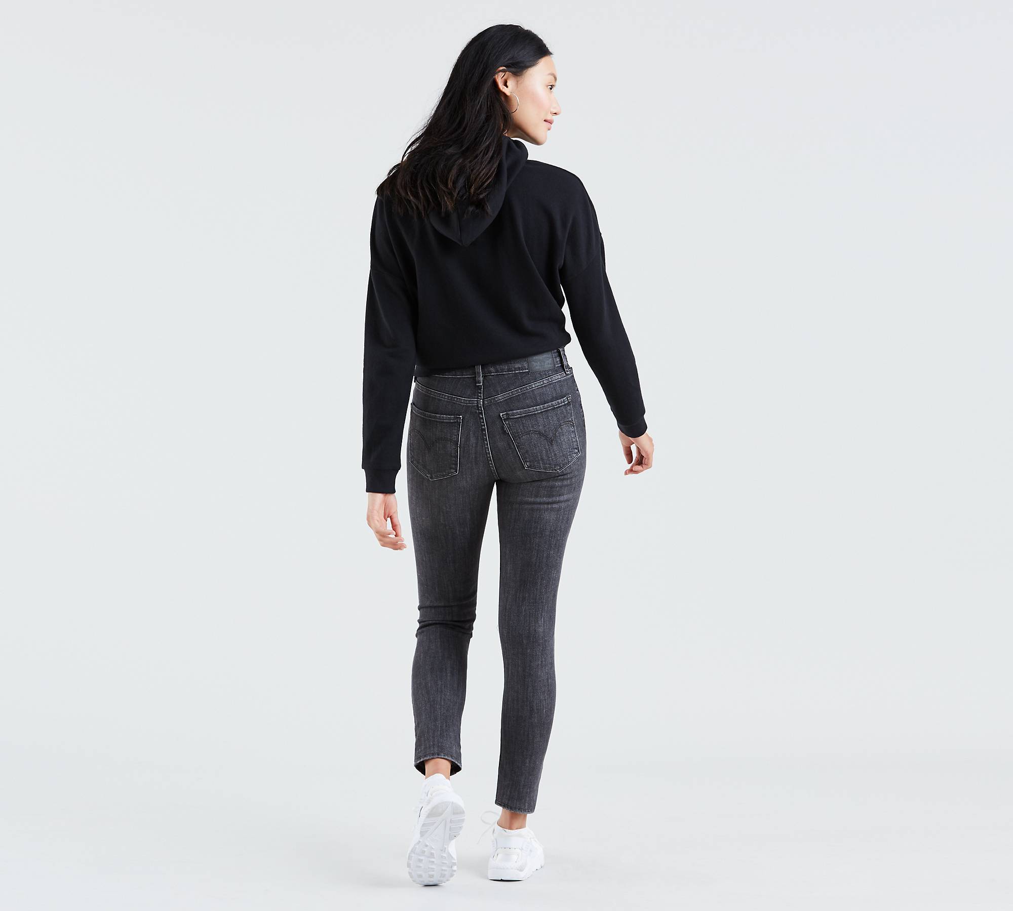 721 High Rise Ripped Skinny Women's Jeans - Grey | Levi's® US