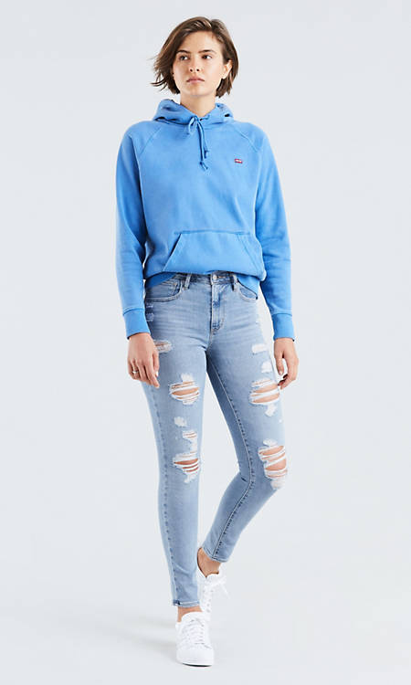 721 High Rise Ripped Skinny Women S Jeans Light Wash Levi S Us 721 High Rise Ripped Skinny Women S Jeans Light Wash Levi S Us
