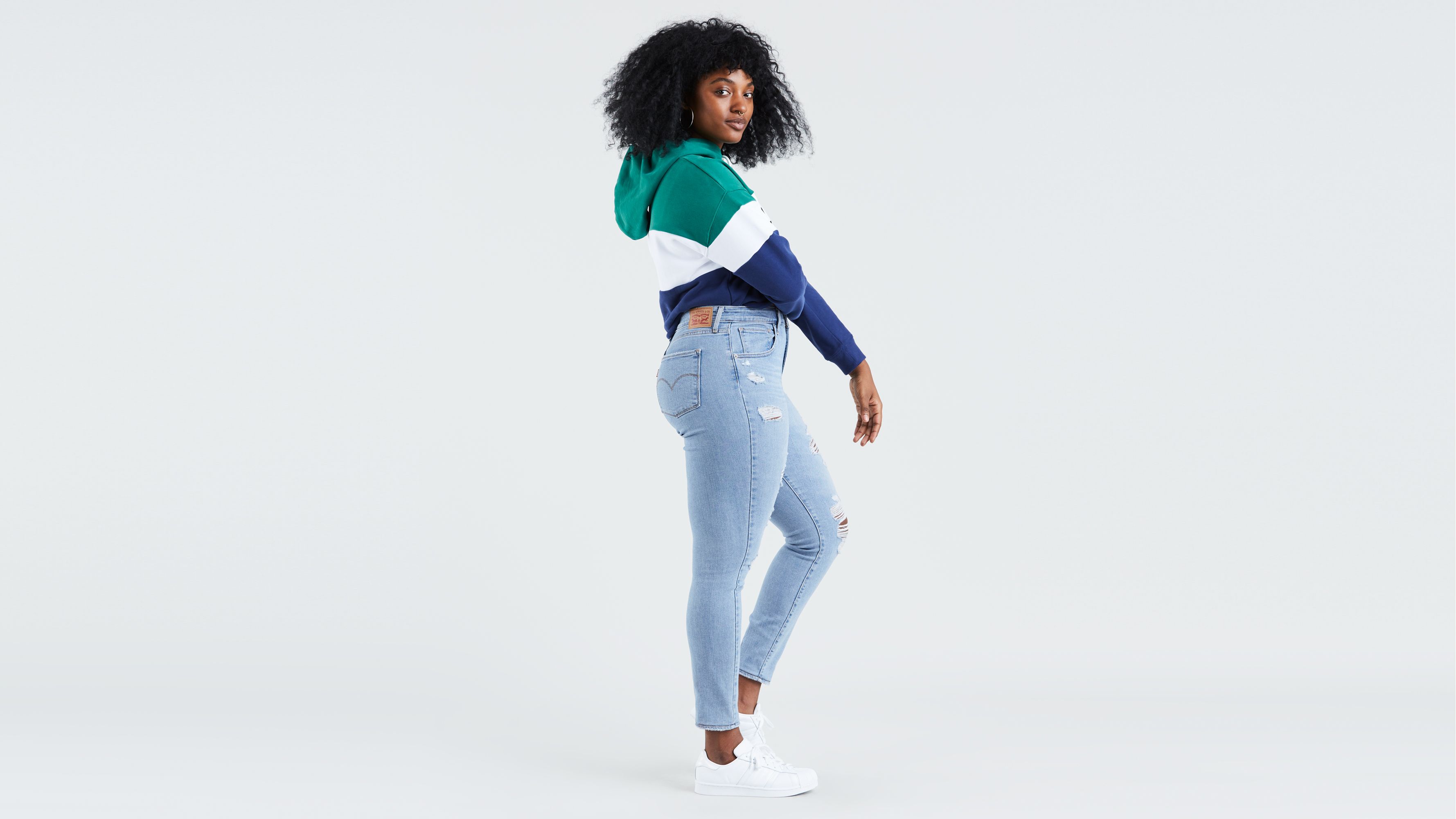 721 High Rise Ripped Skinny Women's Jeans - Light Wash | Levi's® US