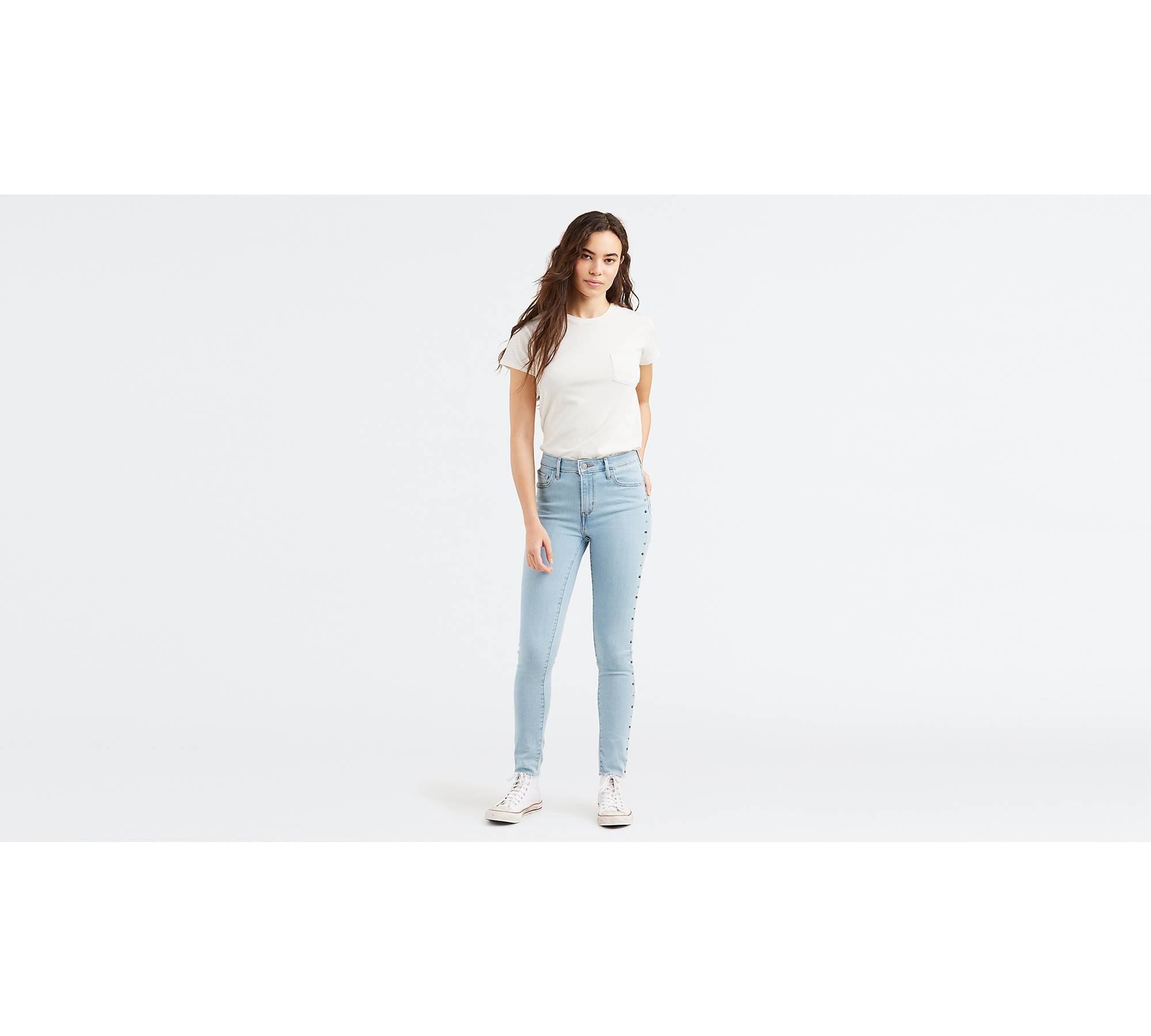 721 High Rise Studded Skinny Women's Jeans - Light Wash | Levi's® US
