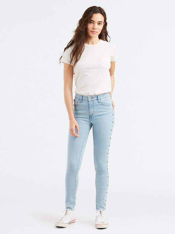 721 High Rise Studded Skinny Women's Jeans - Light Wash | Levi's® US