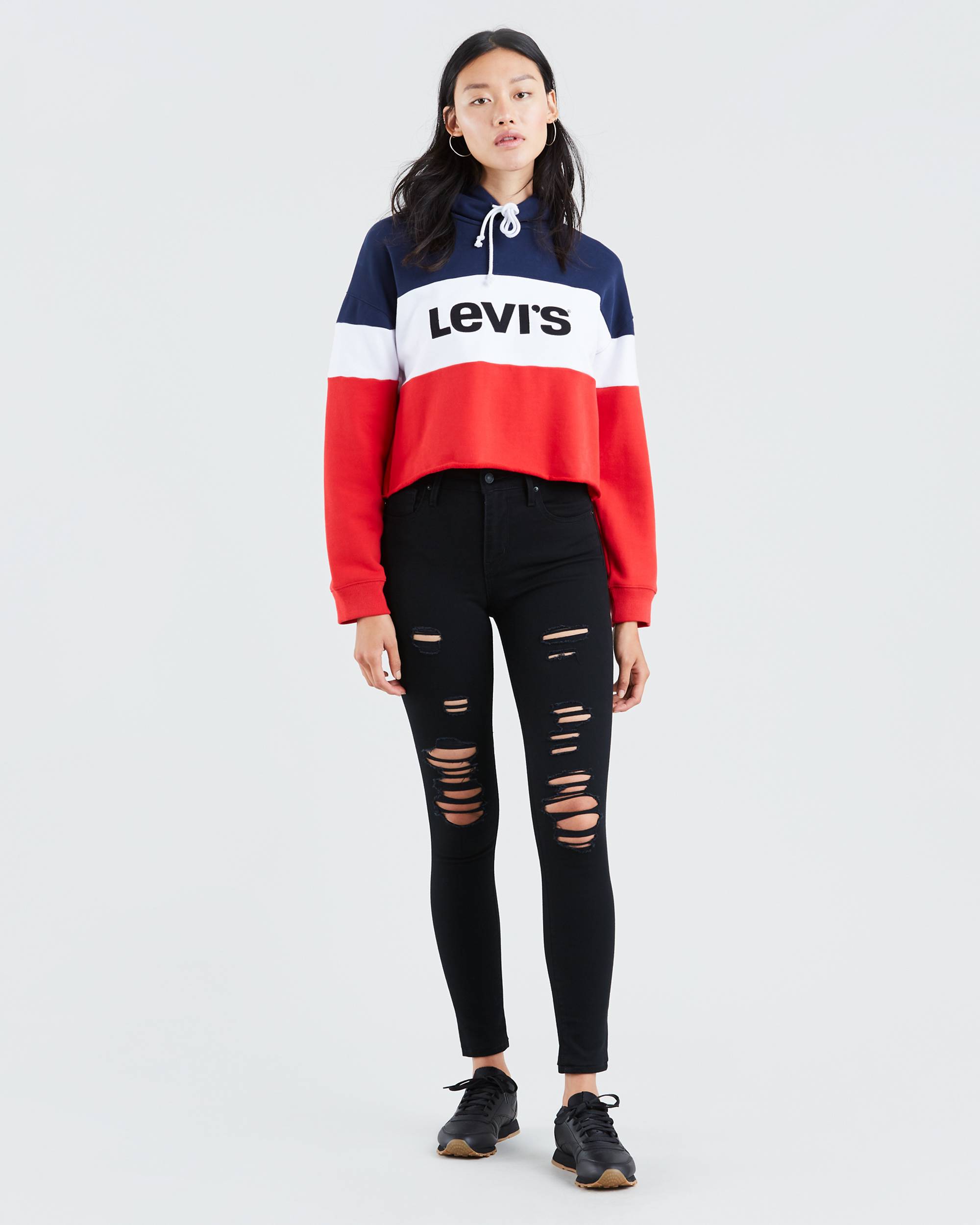 721 High Rise Ripped Skinny Women's Jeans 7