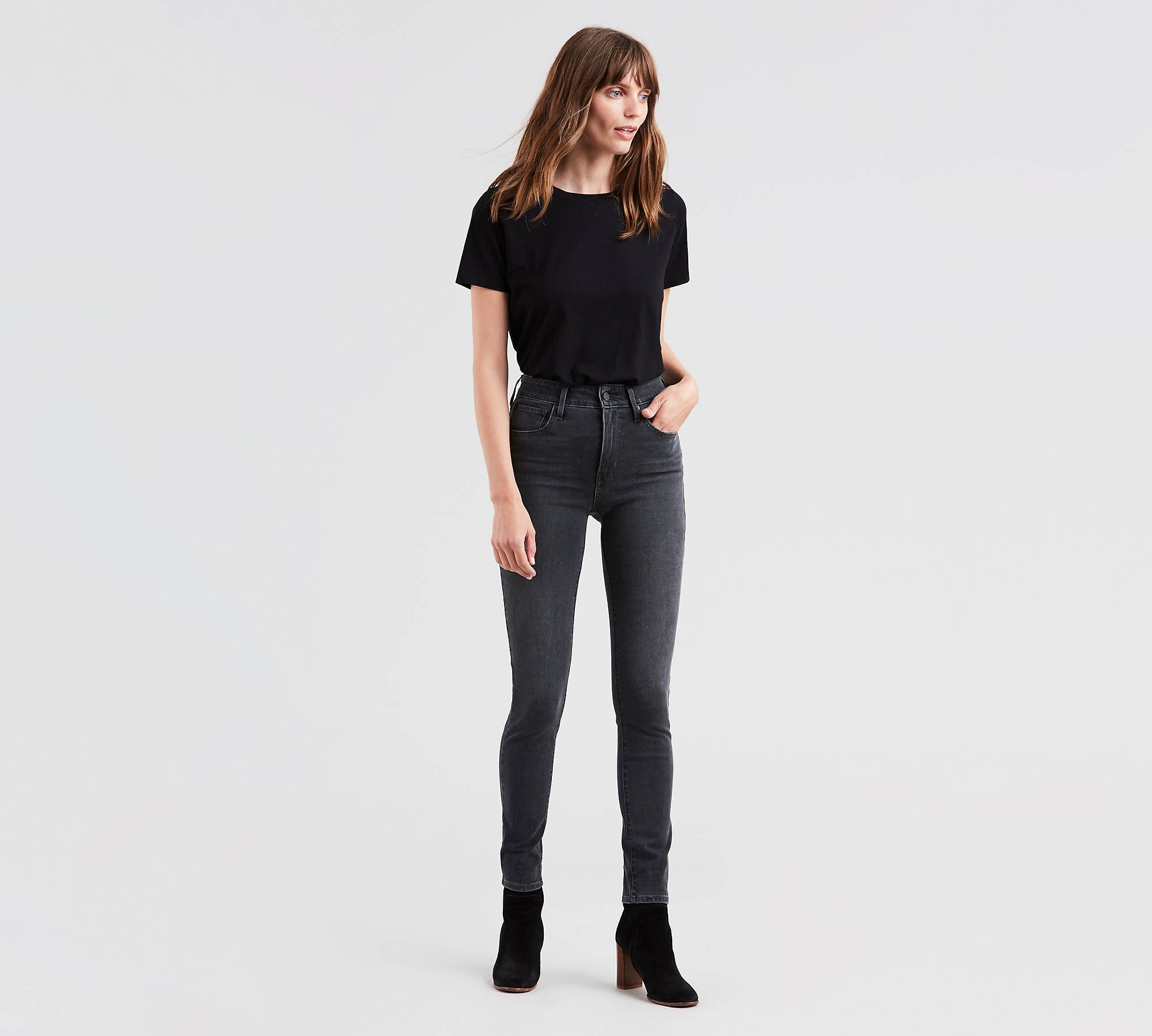721™ High-waisted Skinny Jeans - Grey | Levi's® GR